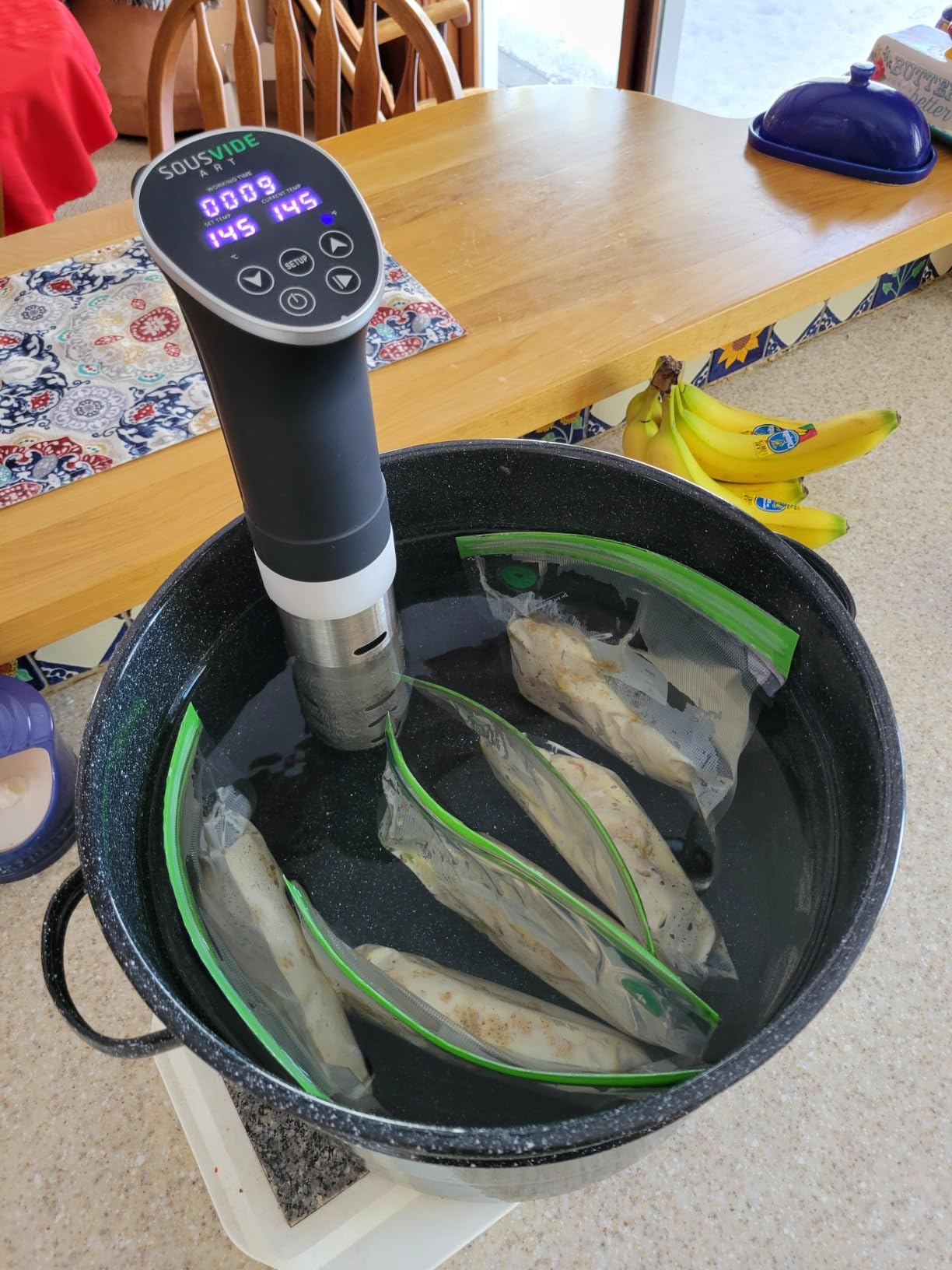 SOUSVIDE ART Sous Vide Cooker Kit - 1000W Immersion Circulator - 15 Vacuum Bags, Pump, Digital Timer and Temperature Control; Complete Sous Vide Machine Cooking Kit for Home Chefs and Beginners customer photo 2