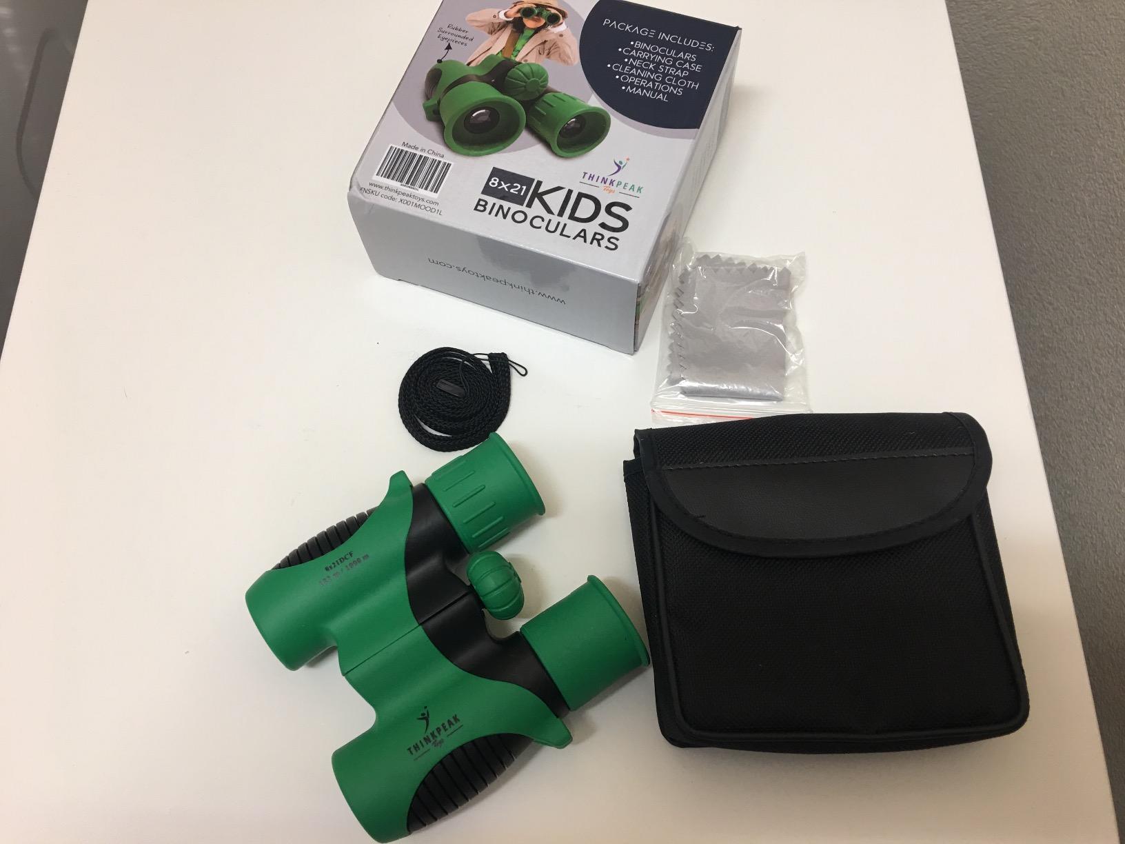 Think Peak Green Binoculars Science Toy for Kids Ages 3-12 Years - Real Compact Outdoor Adventure & STEM Educational Nature Hiking Explorer for Bird Watching, Camping Children’s Birthday Gift customer photo 1