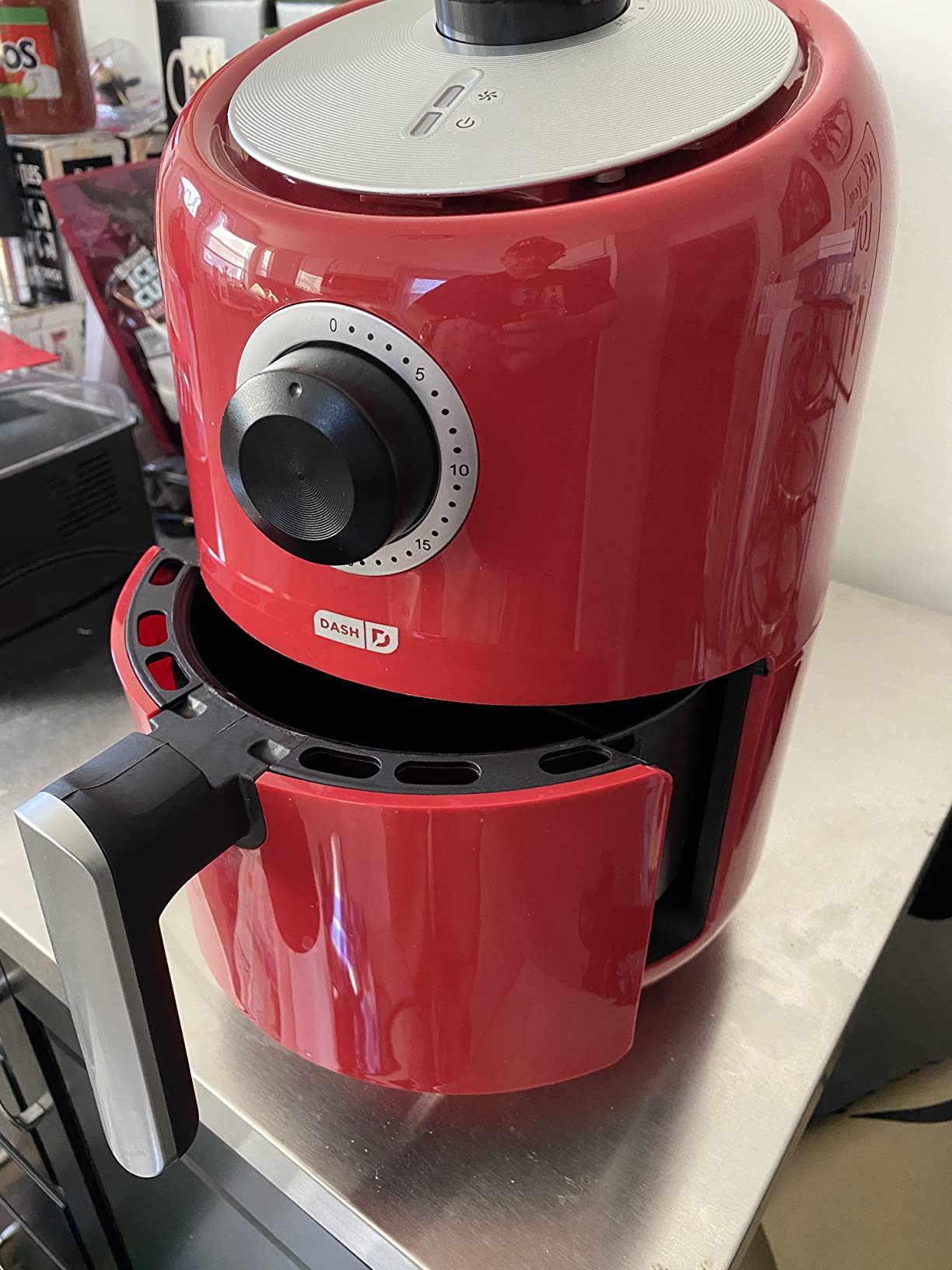 Dash Compact Air Fryer - Healthy Cooking with Auto Shut-Off Feature, Adjustable Temperature Control & Nonstick Fry Basket - Has AirCrisp® Technology - 2 Quart - Cool Grey customer photo 1