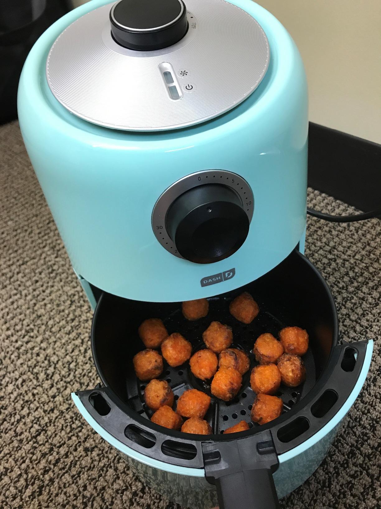 Dash Compact Air Fryer - Healthy Cooking with Auto Shut-Off Feature, Adjustable Temperature Control & Nonstick Fry Basket - Has AirCrisp® Technology - 2 Quart - Cool Grey customer photo 2