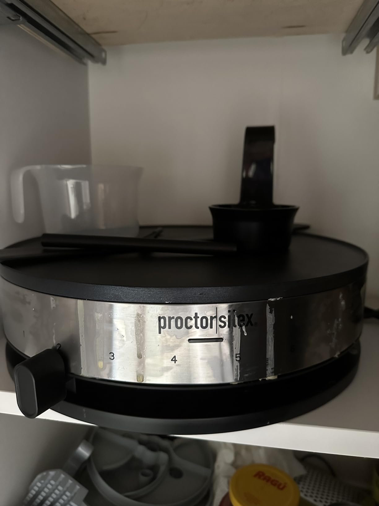 Proctor Silex Electric Crepe Maker with 13” PFAS-Free Nonstick Griddle for Eggs, Pancakes, Omelets and Quesadillas, with Temperature Control, Spatula, Spreader, Batter Cup, Stainless Steel (38400MN) customer photo 1