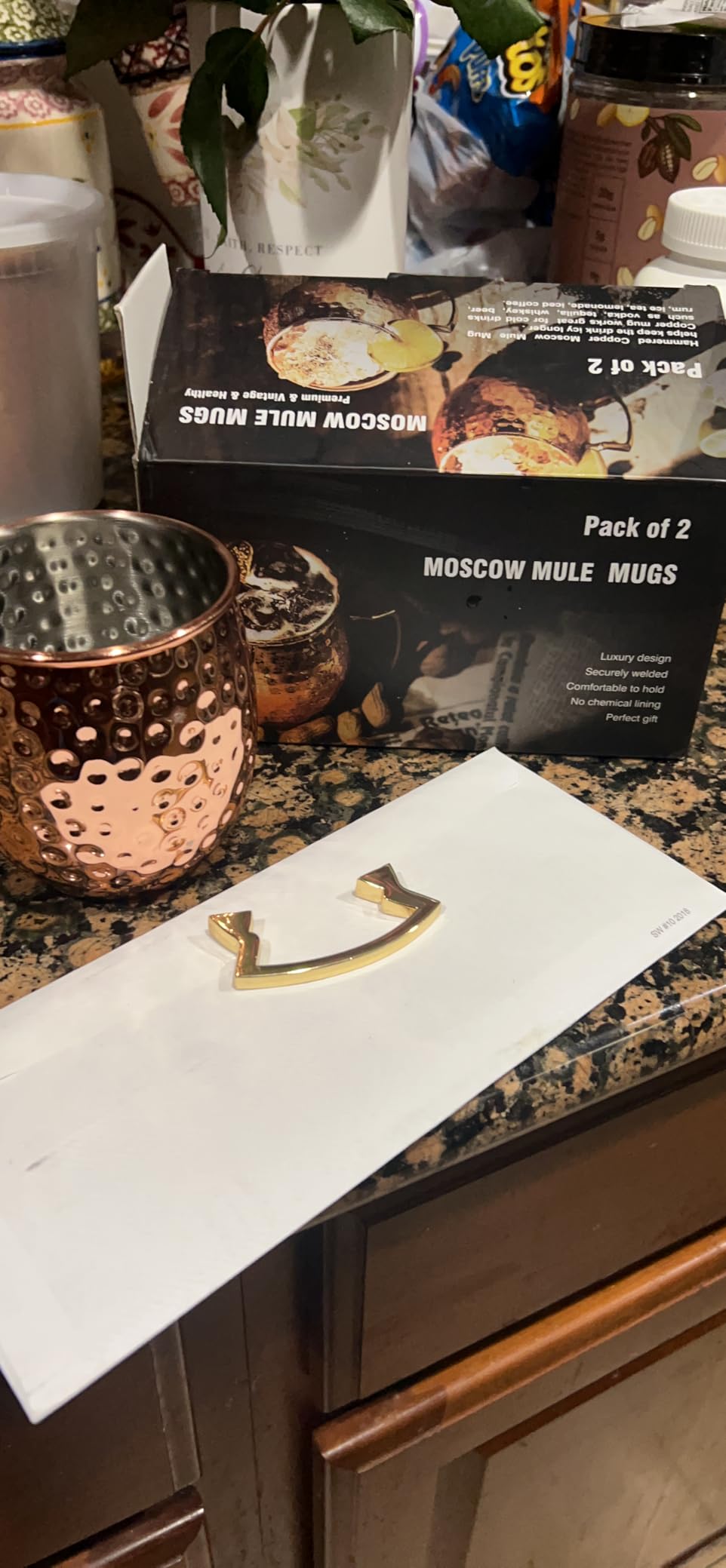 LIVEHITOP Moscow Mule Copper plated Mugs Set of 2, Copper Cups 19.5 Oz Cocktail Kit with Straw Coaster for Wine, Beer, Cold Drink, Bar, Party, Gifts customer photo 2