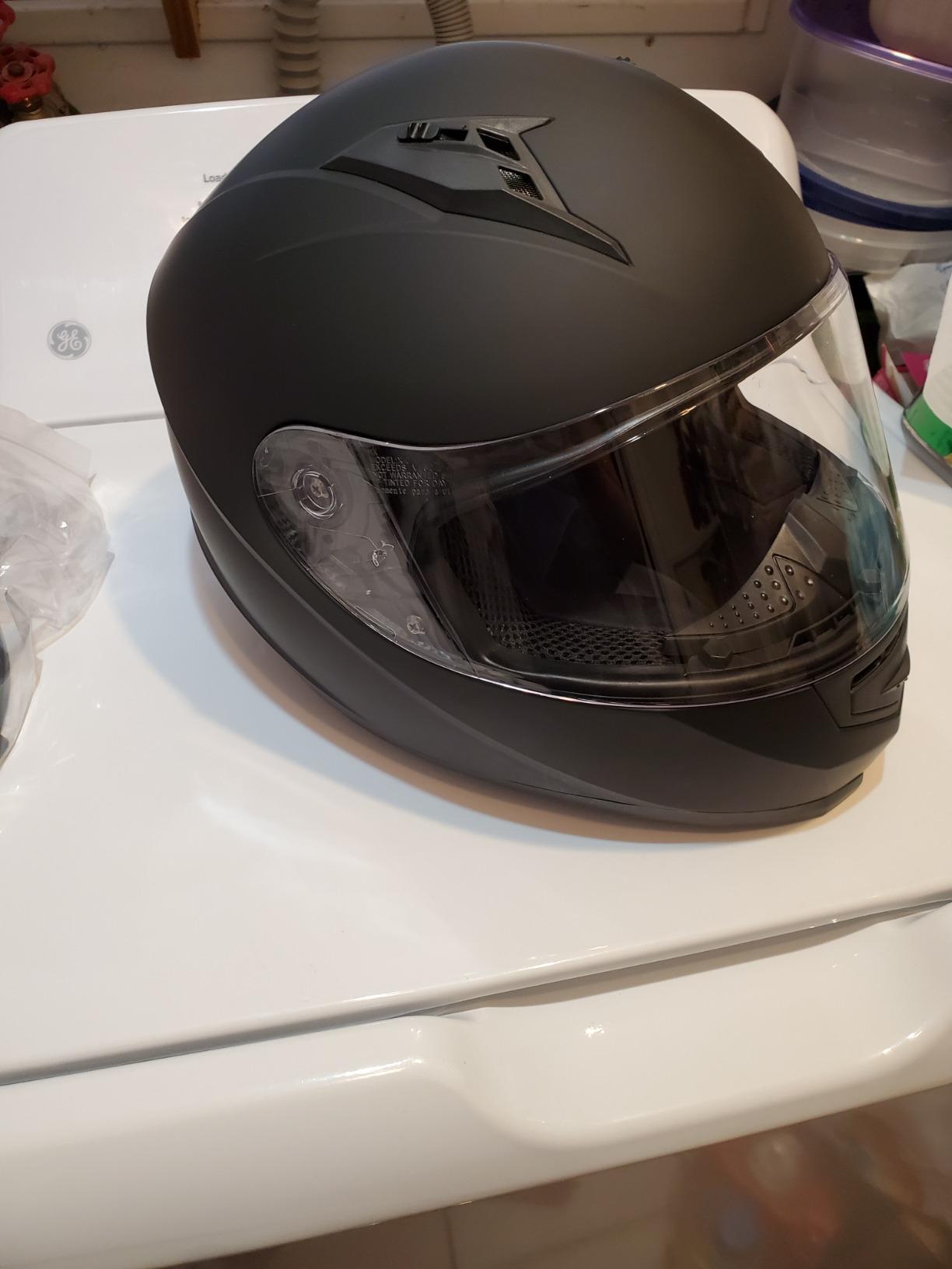 GLX GX11 Compact Full Face Motorcycle Helmet w/ Tinted Visor, DOT customer photo 1