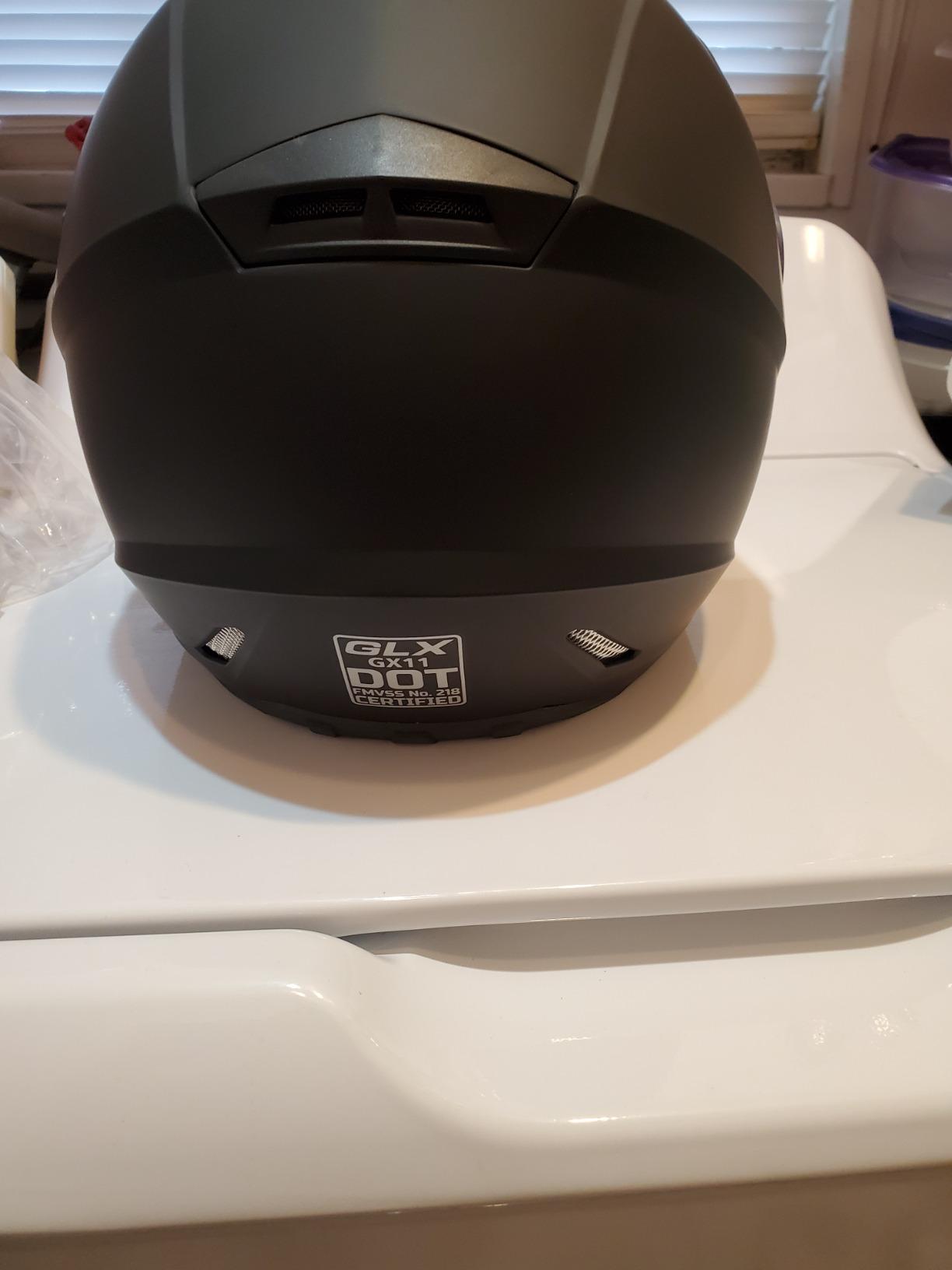 GLX GX11 Compact Full Face Motorcycle Helmet w/ Tinted Visor, DOT customer photo 2