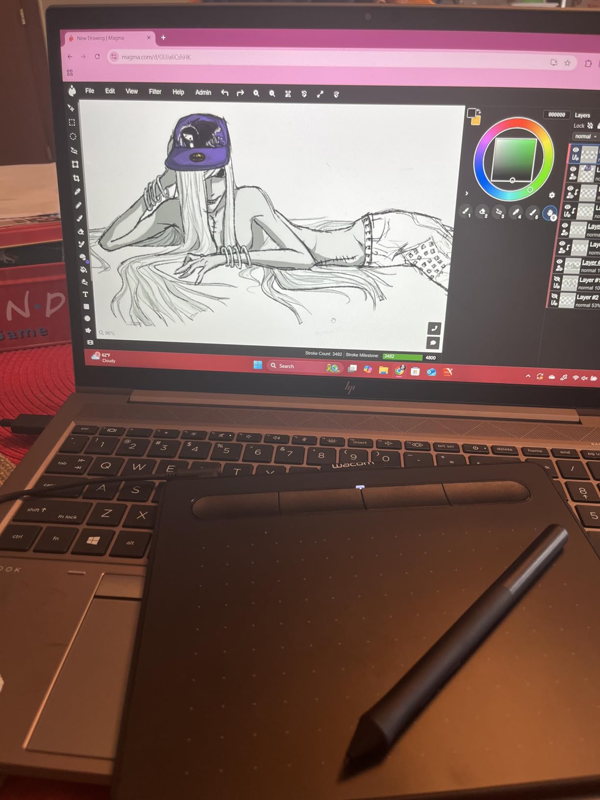Wacom Intuos Small, Wired Graphic Drawing Tablet with Pen + Software | Battery-free pen, 4 ExpressKeys for shortcuts, works with Mac, Windows & Chromebook; Ideal for creators, students & teachers customer photo 1