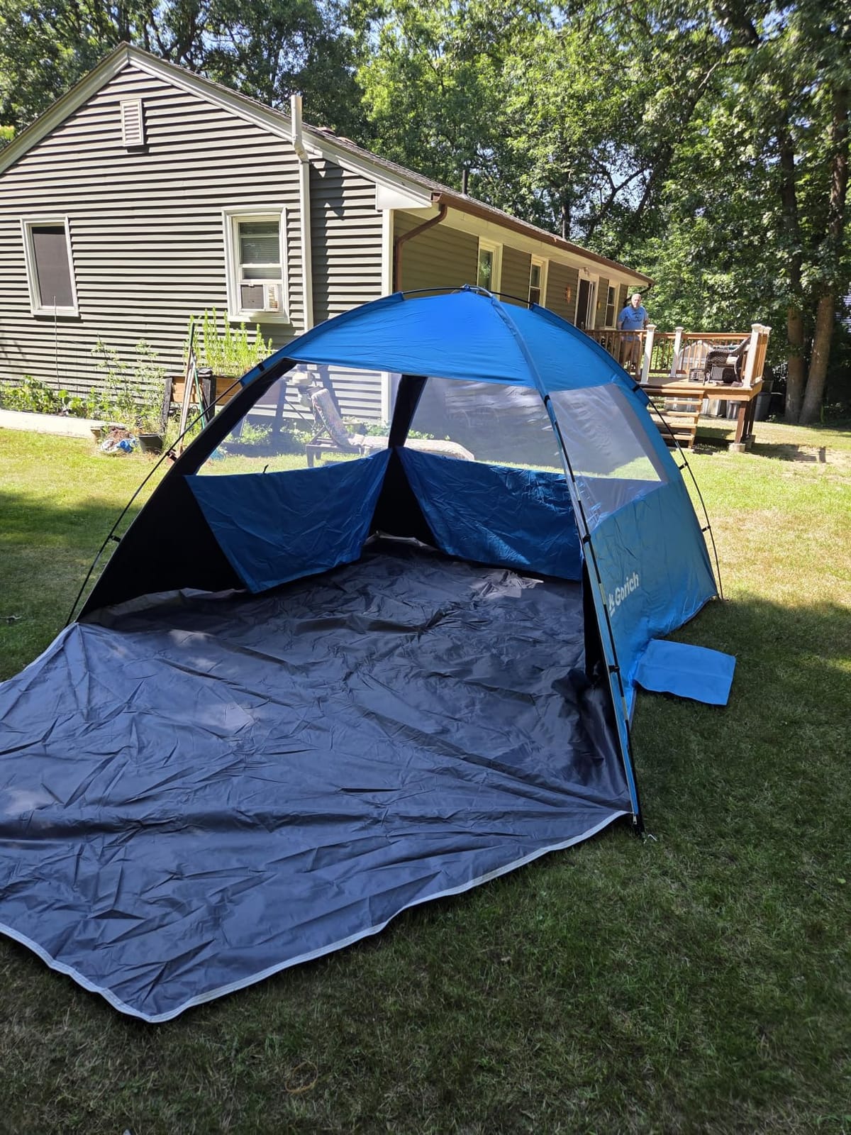 Gorich Beach Tent Sun Shelter for 3/4/6/8/10 Person with UPF 50+ UV Protection, Lightweight & Easy Setup Beach Shade Canopy, Portable Beach Shade Tent Beach Cabana customer photo 2