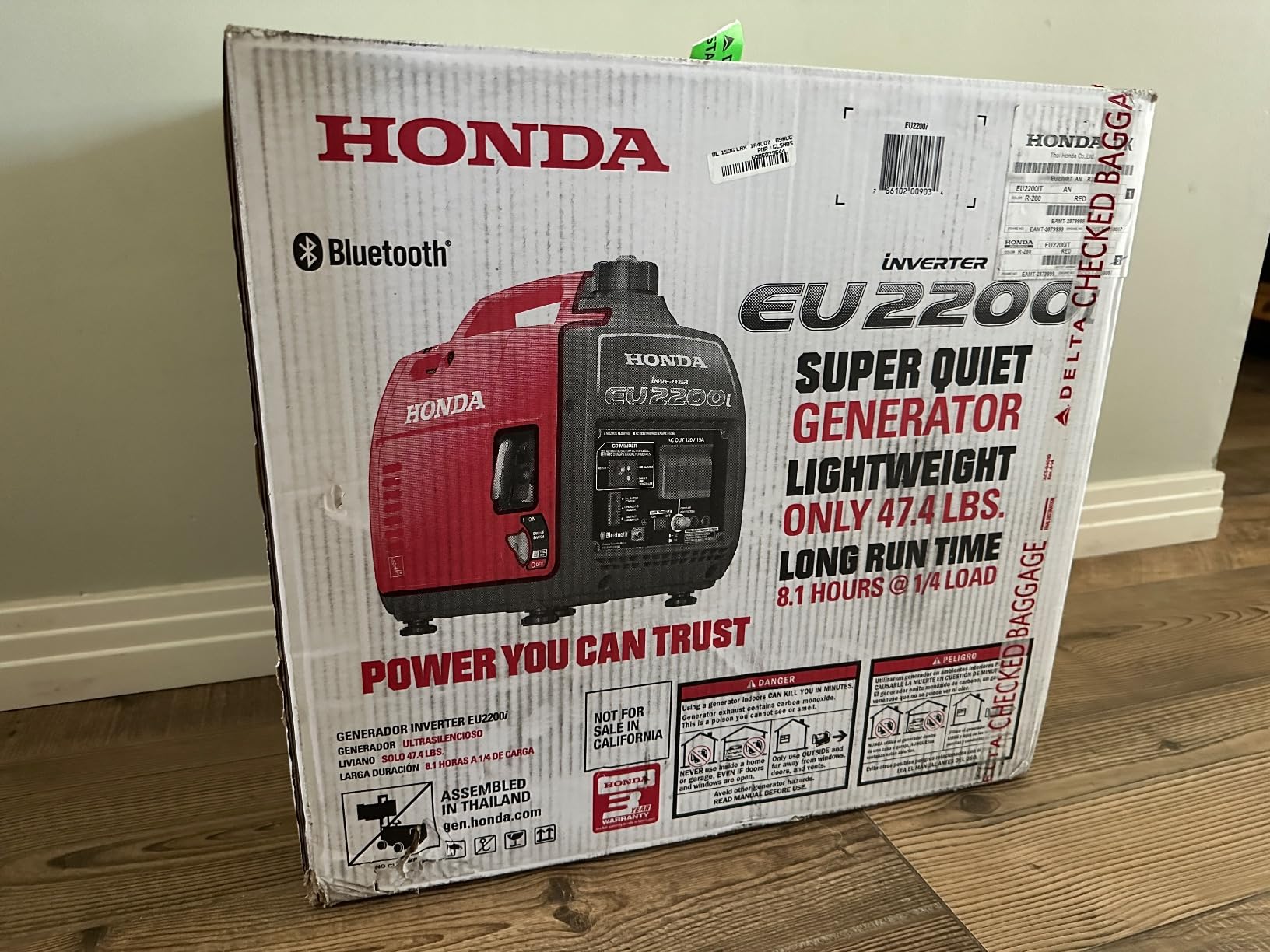 Honda EU2200i 2200 Watt Inverter Generator (EU2200ITAN) customer photo 2