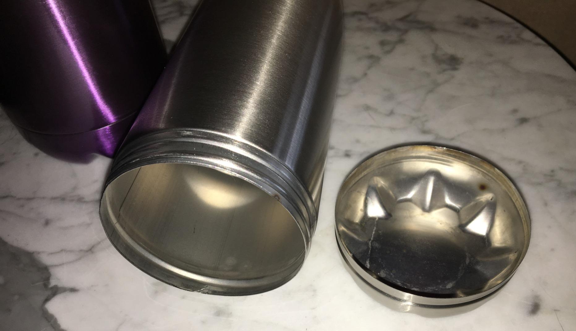 Diversion Water Bottle Safe, Stainless Steel with separate compartment. customer photo 2
