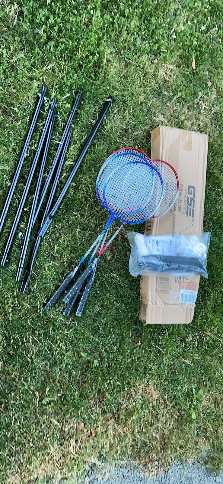 GSE Badminton Complete Set with Net, 4 Rackets 3 Shuttlecocks & Carry Bag customer photo 2