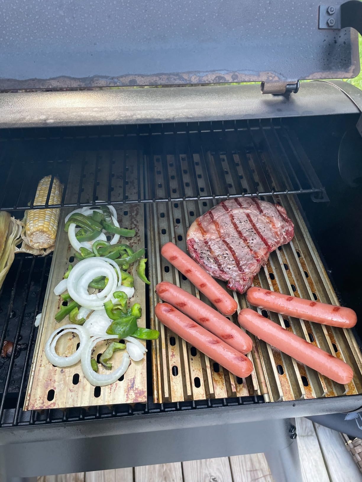 GrillGrate Sear Station | Universal Grill Grate | Sear Grates for Pellet Grill 15” Deep and Up | Pellet Grill Accessories | Hard Anodized Aluminum |15” Deep x 15.375” Wide customer photo 2