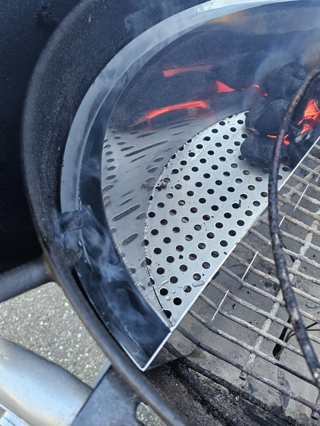 onlyfire Half Moon Stainless Steel Charcoal Basket with Water Reservoir customer photo 1