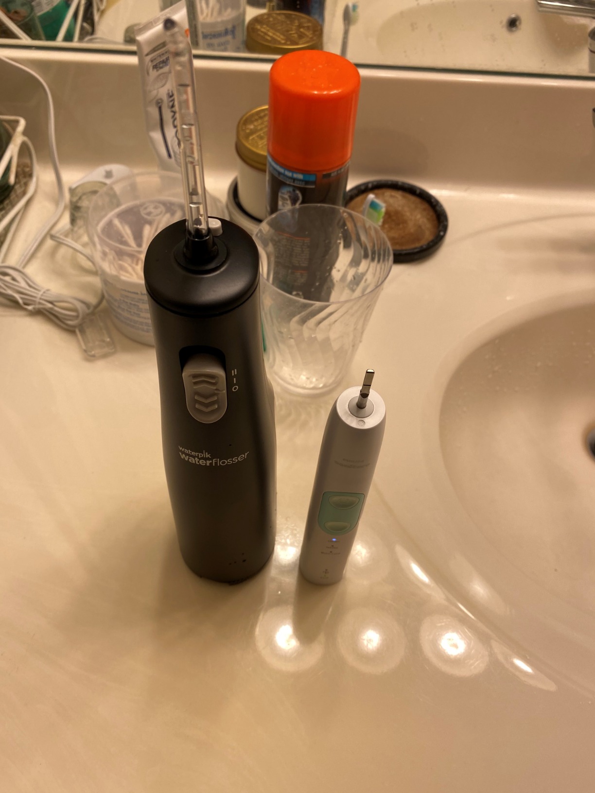 Waterpik Cordless Express Portable Water Flosser, 3 AA Batteries, White customer photo 2