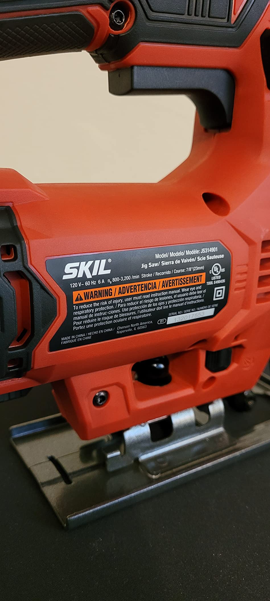 SKIL 6 Amp Corded Jig Saw with Tool-Free Blade Change - JS314901 customer photo 2
