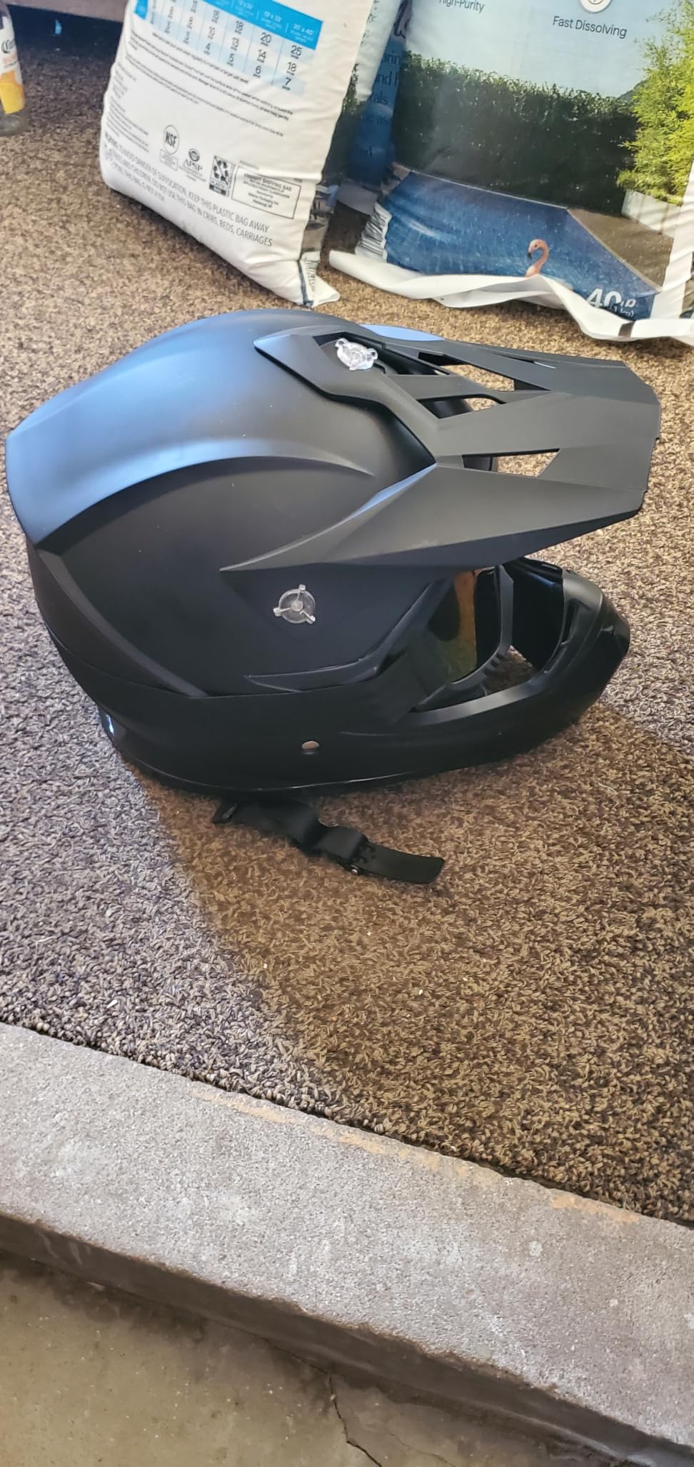 ILM Adult Dirt Bike Helmets Motocross ATV Dirtbike BMX MX Offroad Full Face Motorcycle Helmet, DOT Approved Model 128S (Matte Black, Adult-L) customer photo 2