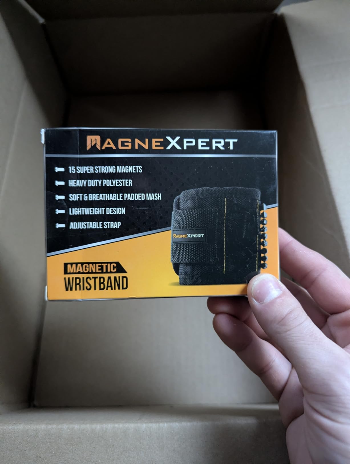 Magnelex Magnexpert Magnetic Wristband for Holding Screws, Nails and Drill Bits - Crafted from Ballistic Nylon with 15 Powerful Magnets, Stocking Stuffer for Men customer photo 2
