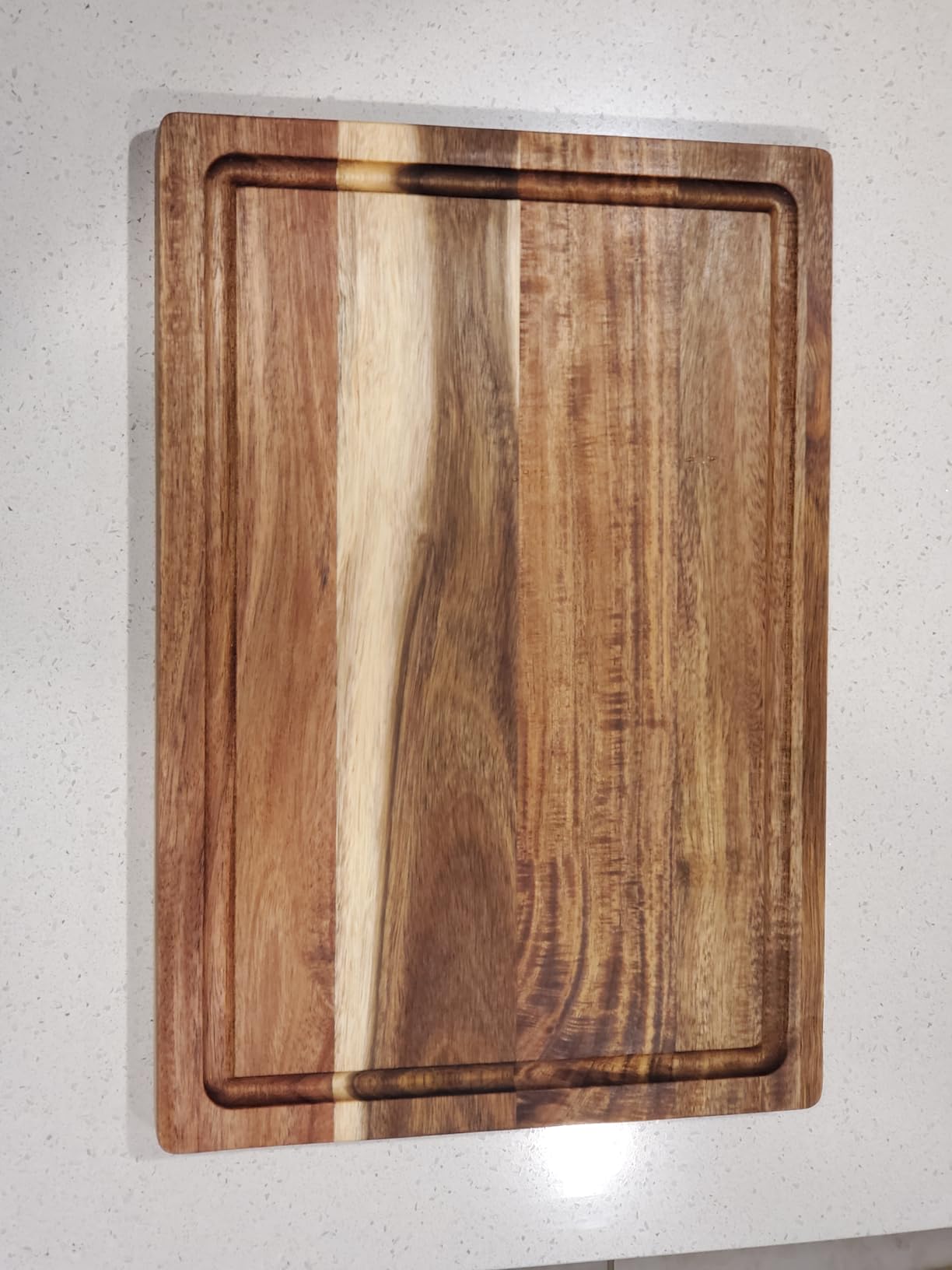 Non-Toxic Acacia Wood Cutting Board, Mineral Oil & Plastic Free, 16x11 in customer photo 2