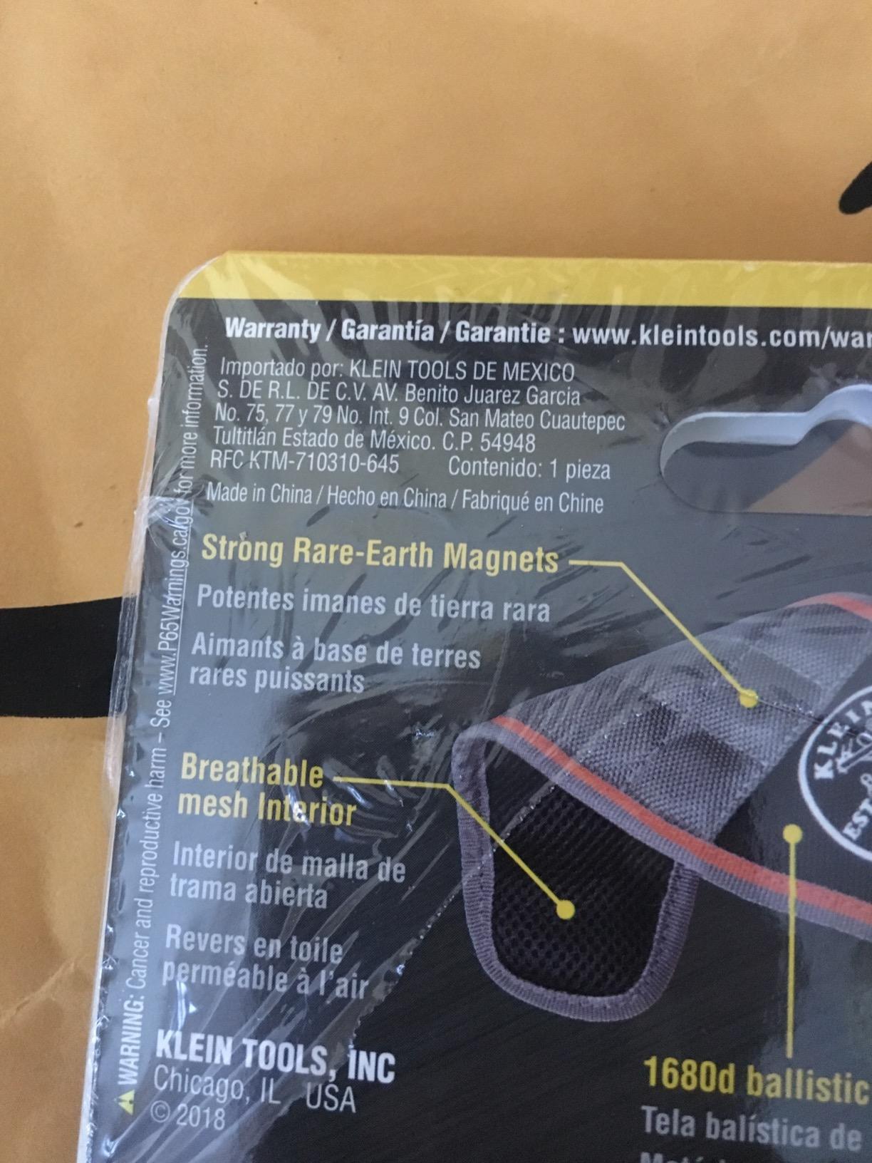 Klein Tools 55895 Magnetic Wristband, Tradesman Pro Tool Wristband Holds Wire Connectors, Screws, Nails, Drill Bits, With Breathable Mesh customer photo 1