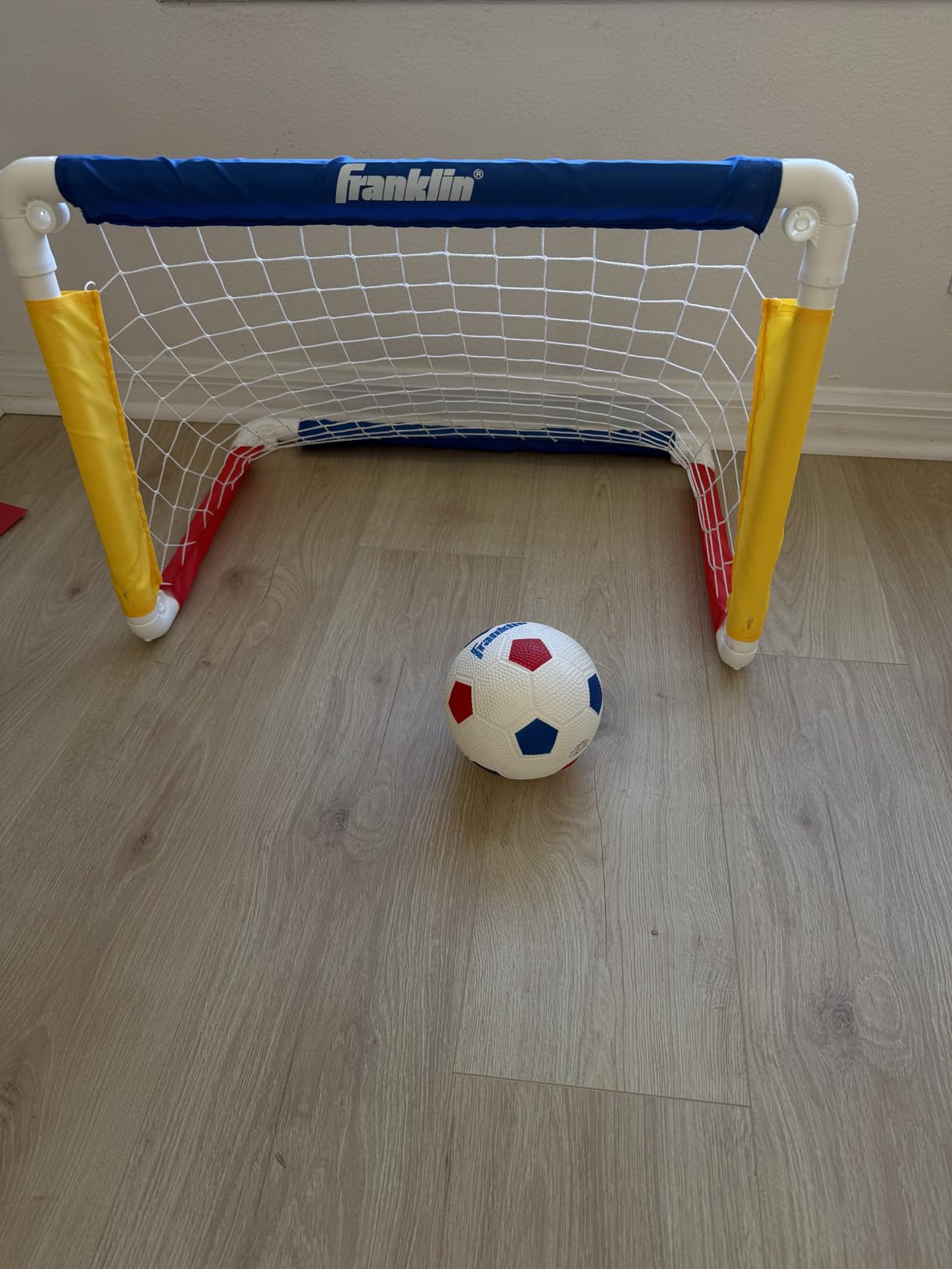 Franklin Sports Kids Soccer Goal with Ball & Pump - 24 X 16 customer photo 1