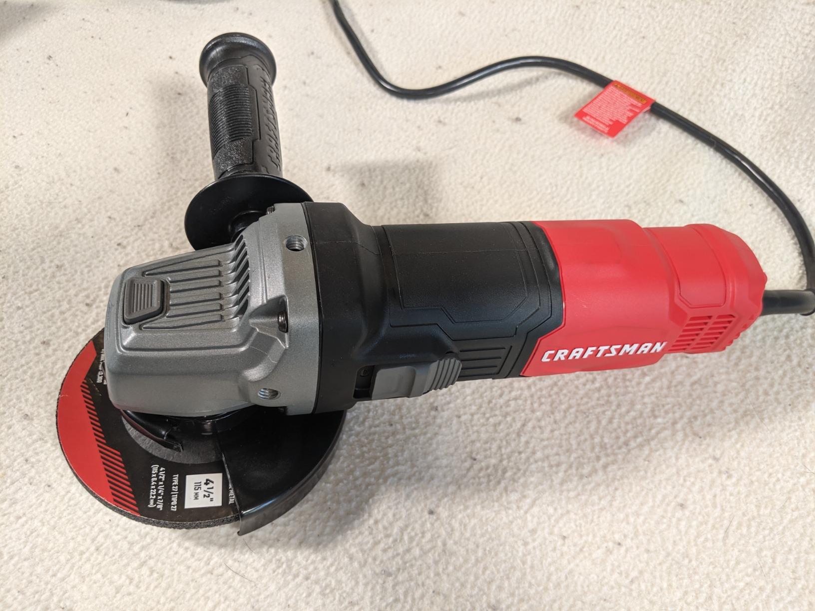 CRAFTSMAN Small Angle Grinder Tool 4-1/2 inch, 6 Amp, 12,000 RPM, Corded (CMEG100) customer photo 1