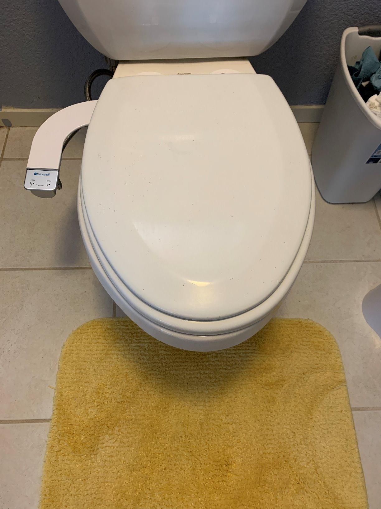 Brondell Bidet Attachment for Toilet SS-250 SimpleSpa Fresh Water Spray with Adjustable Water Pressure Side Arm Control, Slim Bidet Sprayer, Silver Knob (Dual Nozzle) customer photo 1