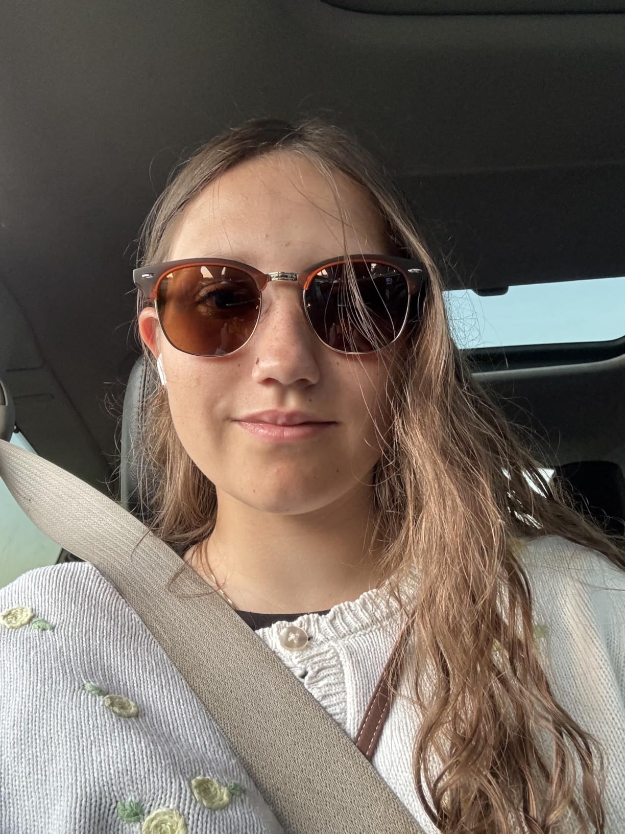 KALIYADI Polarized Sunglasses for Men and Women Semi-Rimless Frame Driving Sun glasses UV Blocking customer photo 1