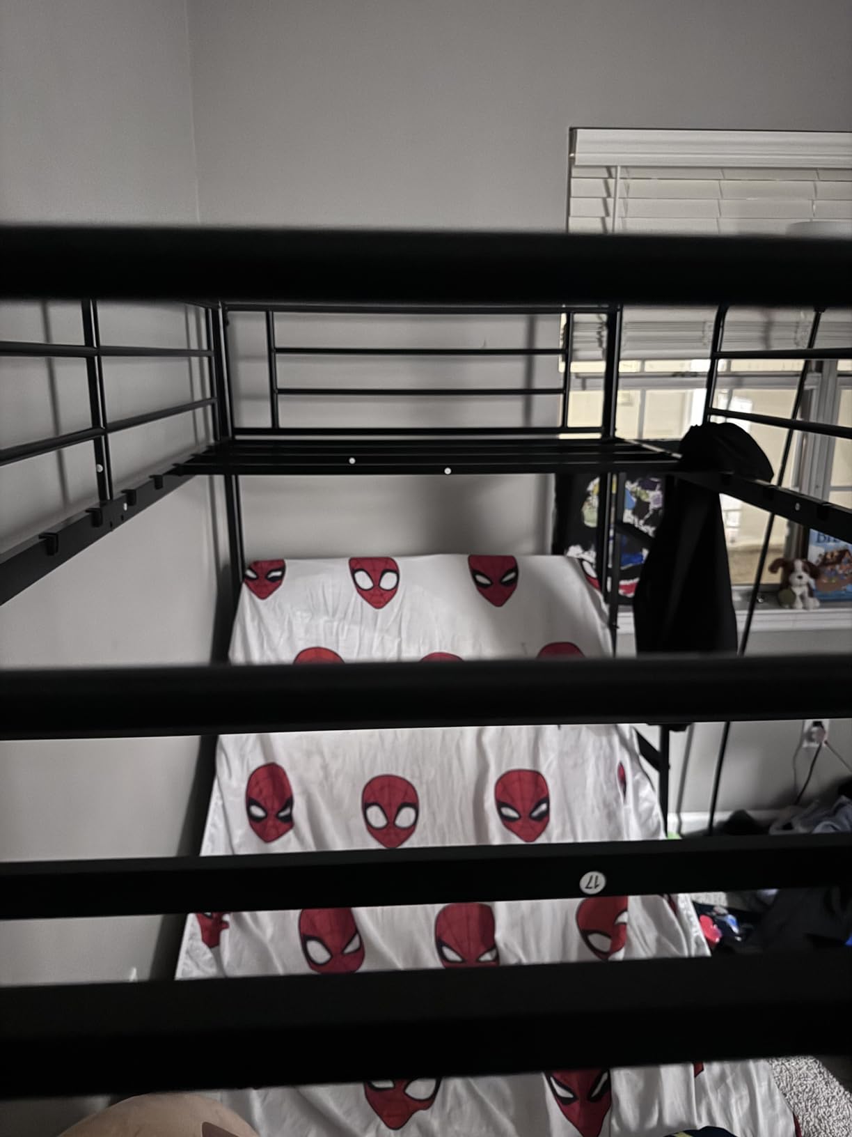 Bonnlo Bunk Bed Twin Over Twin for Kids/Teens/Adults Heavy Duty 2 Decker Bed with Flat Ladder and 13 inches High Guardrail, Metal Space Saver Bed with Stairs, Black customer photo 2