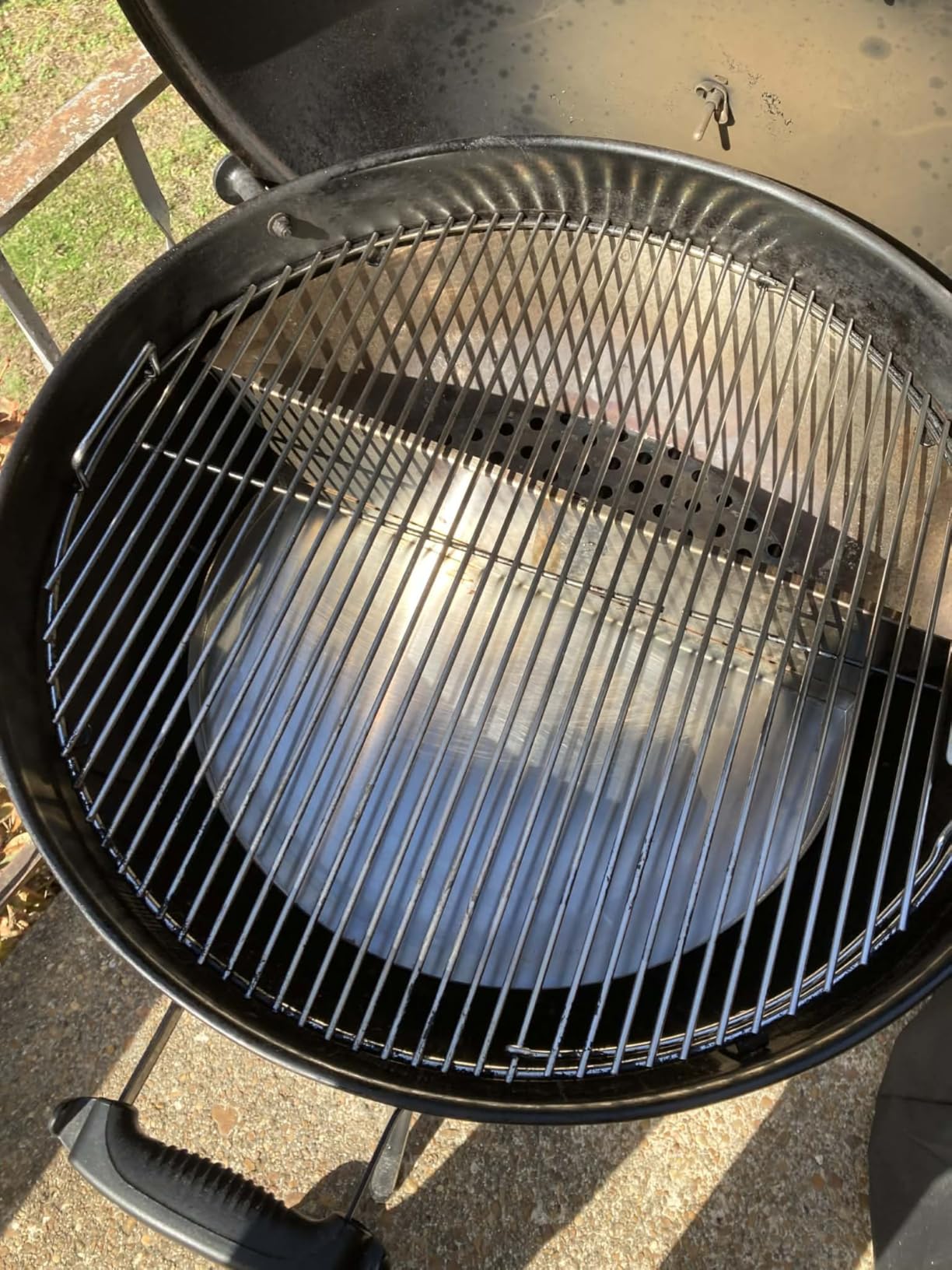 SnS Grills EasySpin Charcoal Grill Cooking Grate, 304 Stainless Steel, Large Hinged Opening, Perfect for 2-Zone Cooking, Replacement Grate Compatible with Weber & Other Grills - Fits 22” Kettles customer photo 2