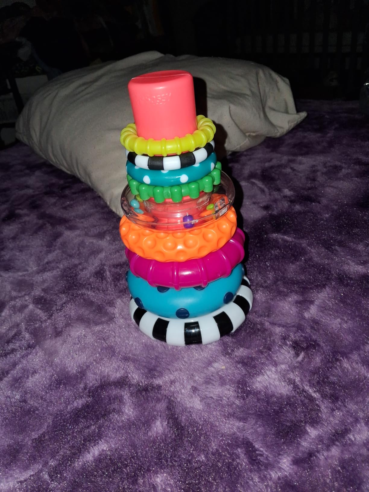 Sassy Stacks of Circles Stacking Ring STEM Learning Toy, Age 6+ Months, Multi, 9 Piece Set customer photo 1