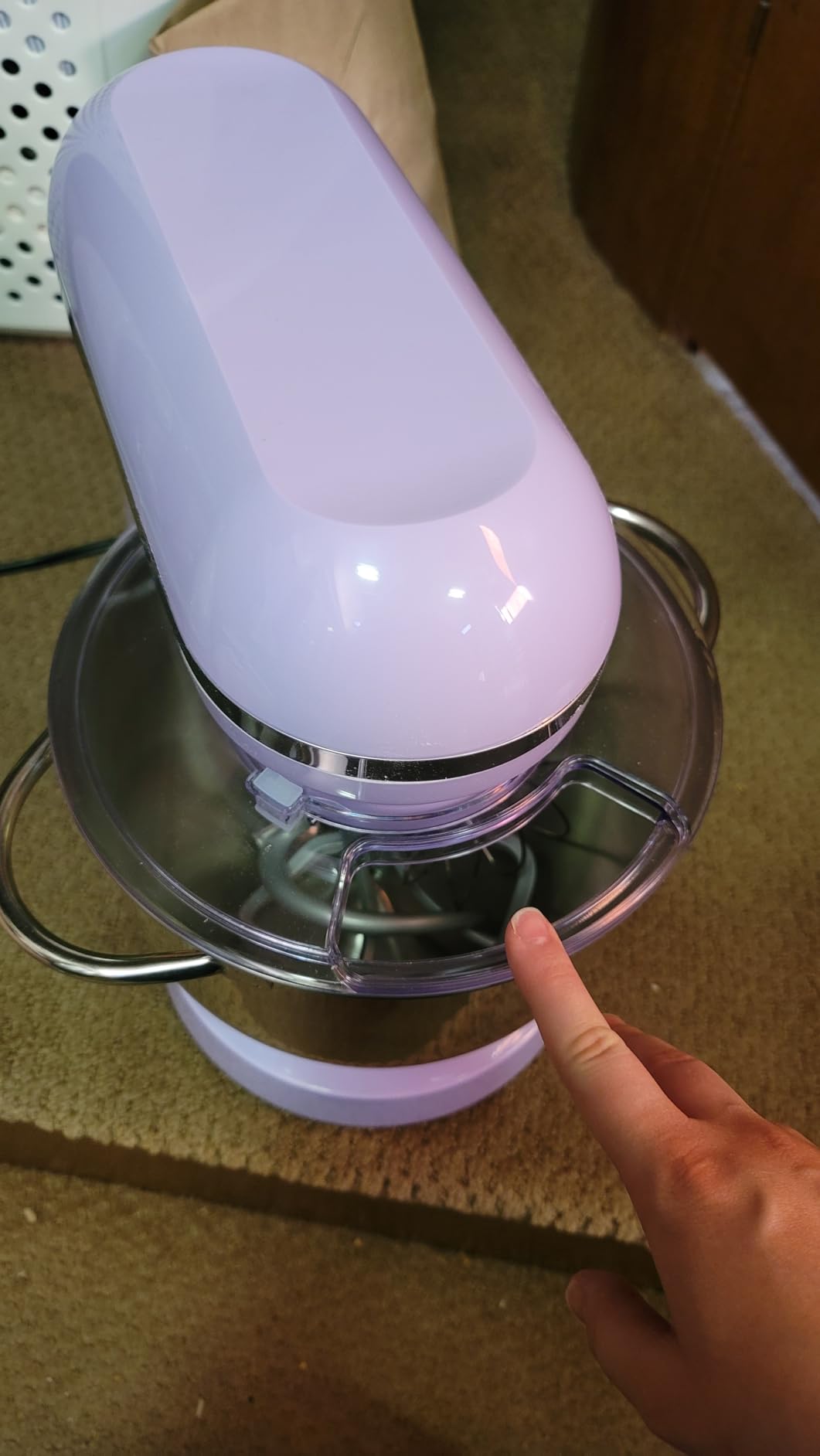 Aucma Stand Mixer,6.5-QT 660W 6-Speed Tilt-Head Food Mixer, Kitchen Electric Mixer with Dough Hook, Wire Whip & Beater (Silver, 6.5QT) customer photo 1