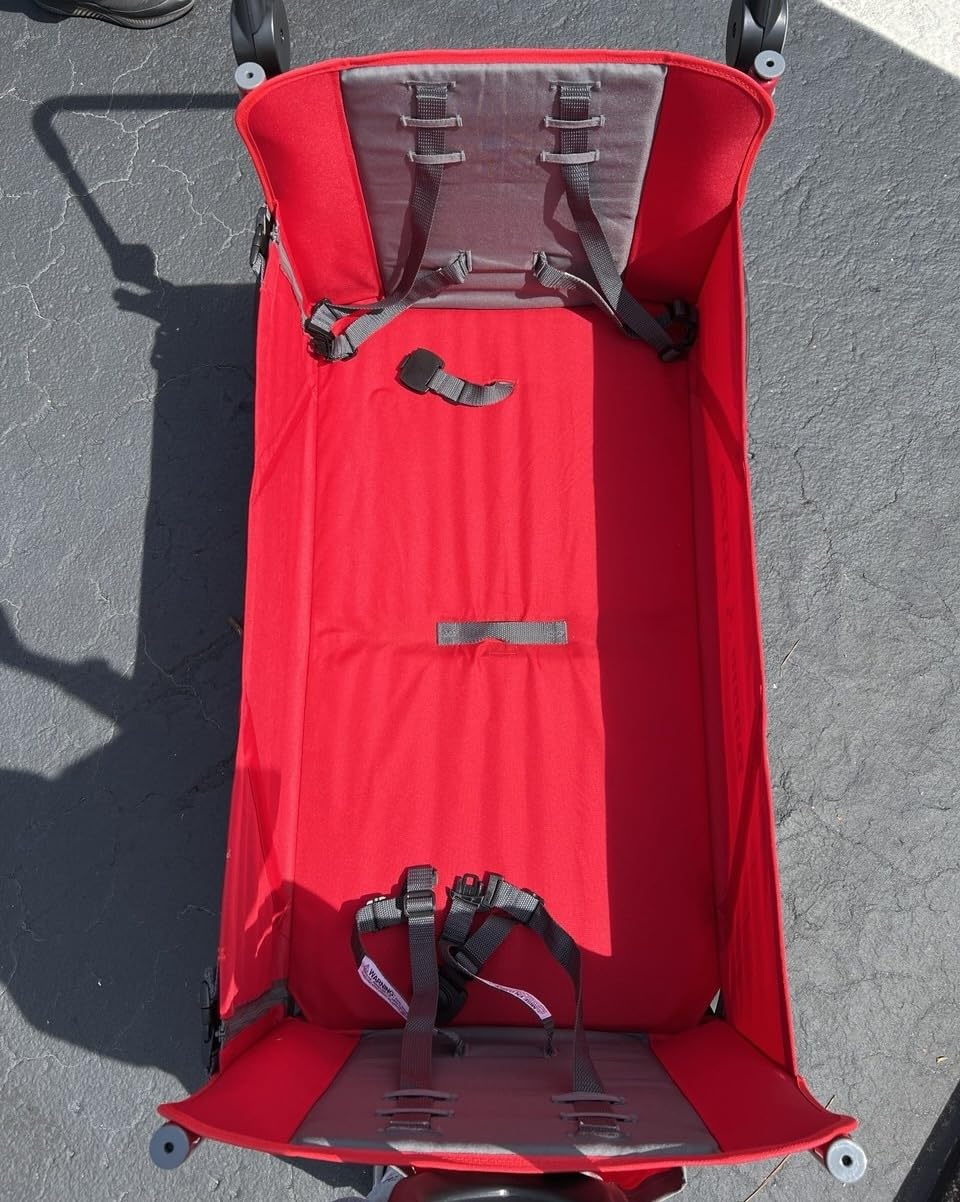 Radio Flyer Wagon for Kids, Baby Stroller, Outside Toys for Toddlers 1-3, Rolling Cart, Beach Cart with Wheels, Convertible Stroller Wagon for Kids Ages 1+ Years, Red customer photo 1