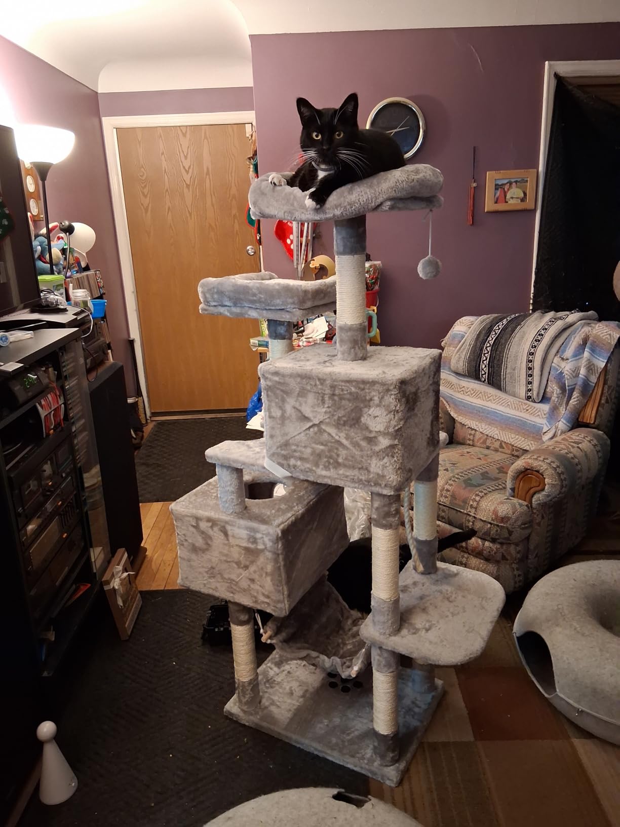 Hey-brother Cat Tree Tower with Sisal Scratching Posts, Big Condo, MPJ020W customer photo 1