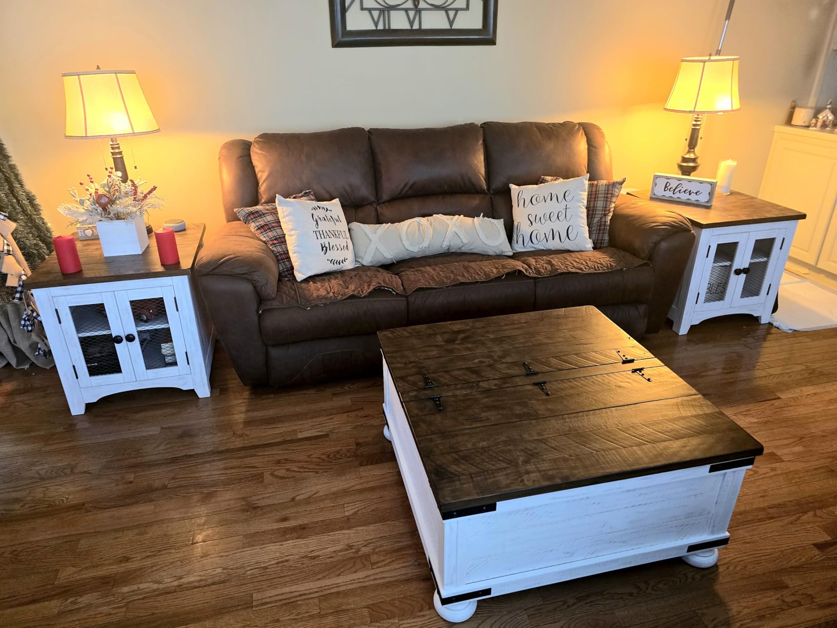 Signature Design by Ashley Lift Top Coffee Table with Storage, Farmhouse customer photo 2