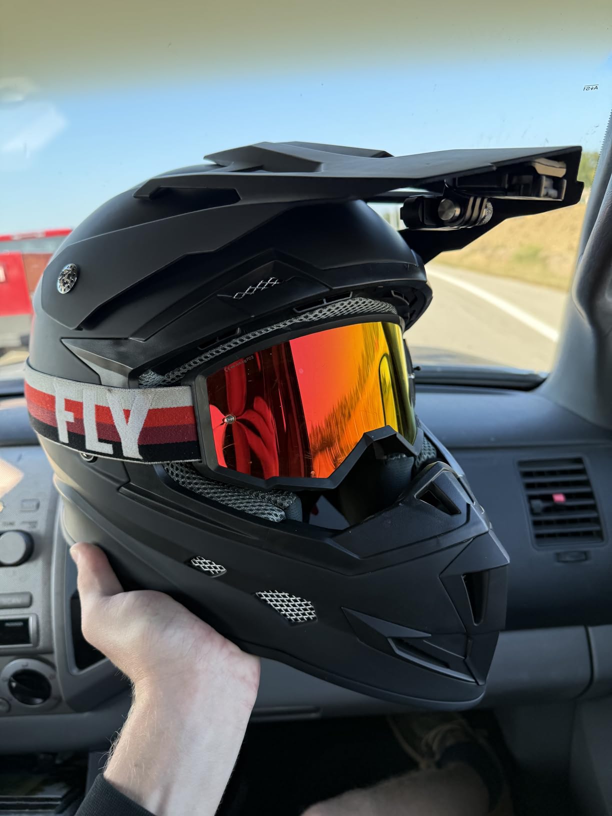 GLX GX23 Full-Face Dirt Bike Motocross Motorcycle Helmet, DOT customer photo 2