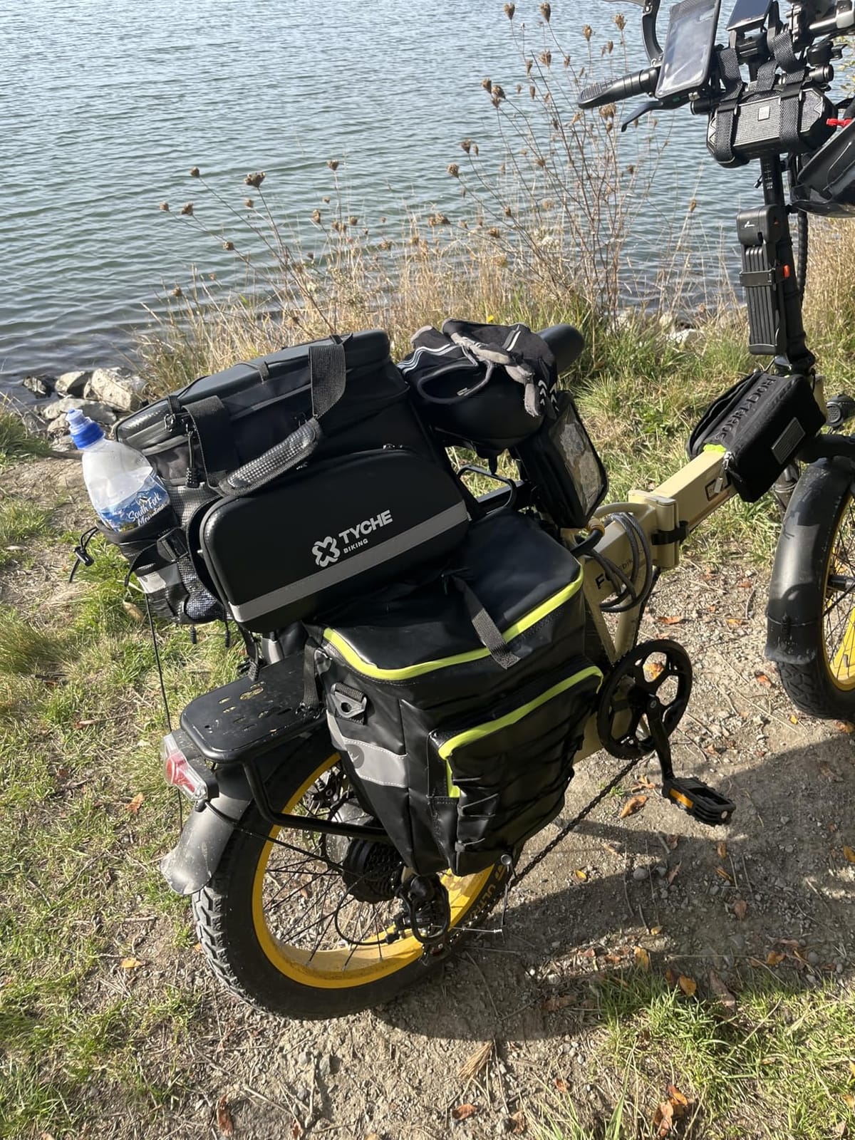 Rhinowalk Bike Pannier Bag Set for Bicycle Cargo Rack Saddle Bag Shoulder Bag Laptop Pannier Rack Bicycle Bag Professional Cycling Accessories 3 in 1 customer photo 2