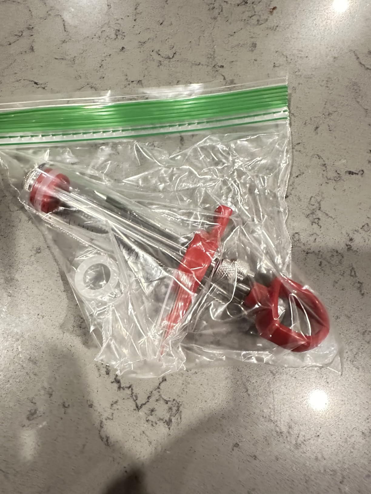 Meat Injector, 1-oz Plastic BBQ Marinade Injector Kit, Turkey Injector Syringe (3 Stainless Steel Meat Needles +3 Replacement O Rings + 1 Cleaning Brush) for Turkey Smoked BBQ Grill customer photo 1