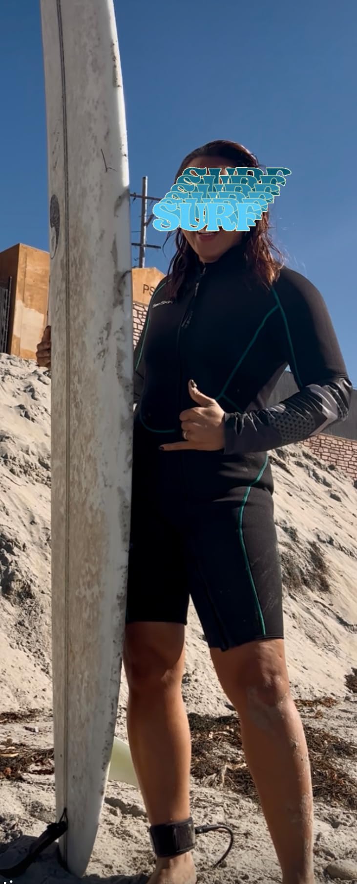Seaskin Mens 3mm Shorty Wetsuit Womens, Full Body Diving Suit Front Zip customer photo 2