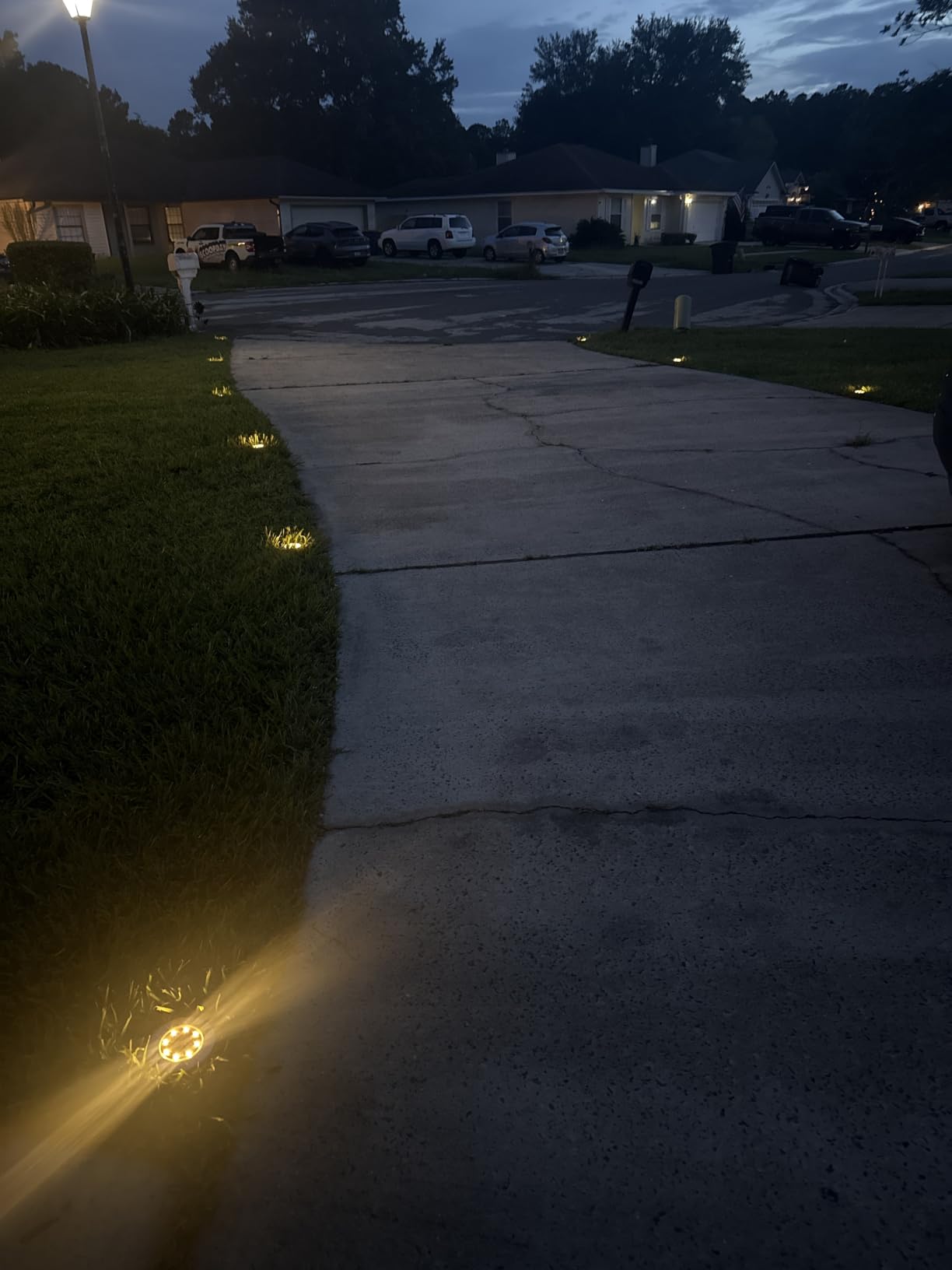 INCX Solar Lights Outdoor Waterproof, Cold White, 12 Pack Ground Lights customer photo 2