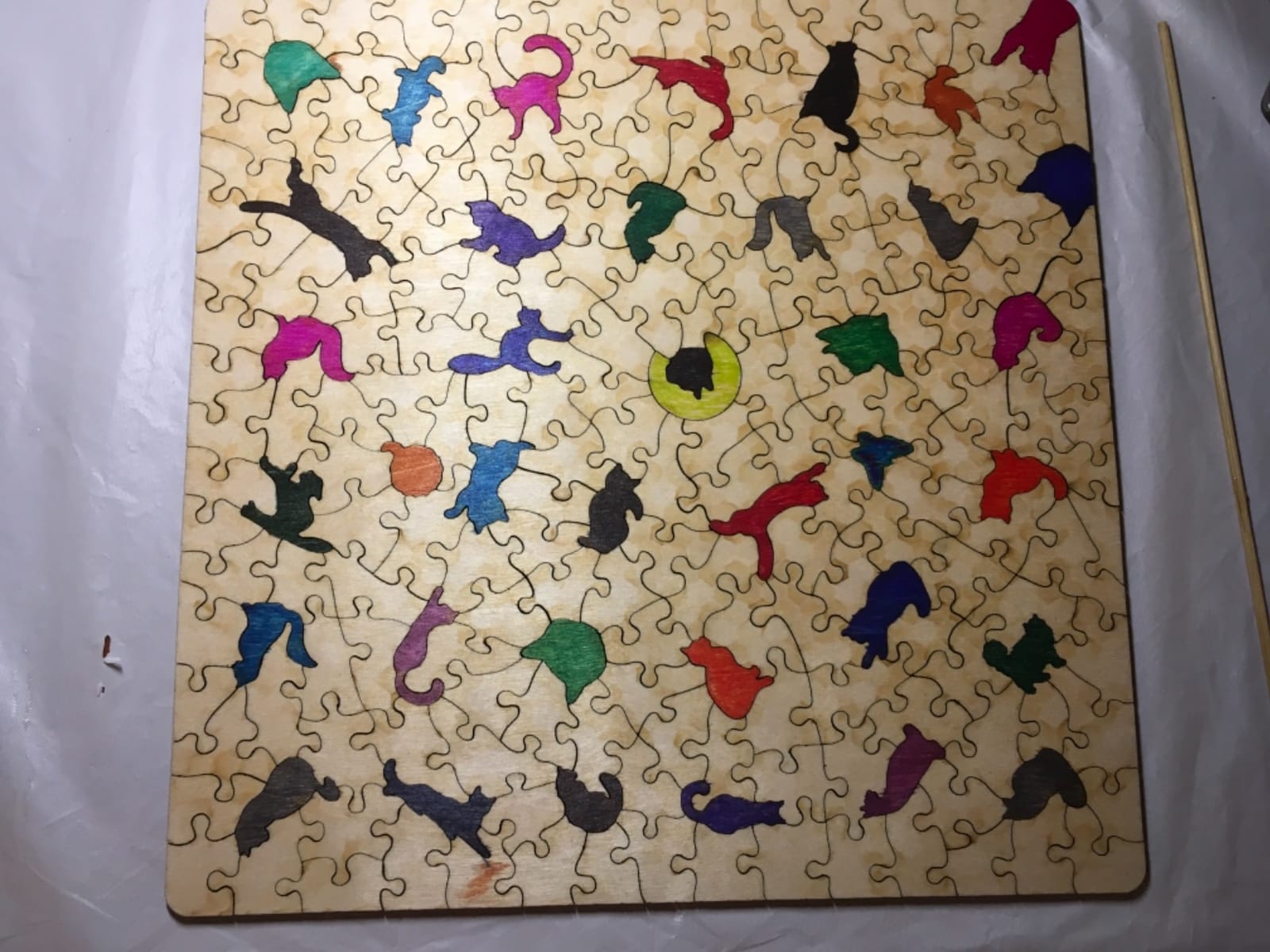 Cat Puzzle | On The Shelf | 215 Pieces | Wooden Puzzle | Nautilus Puzzles™ customer photo 2