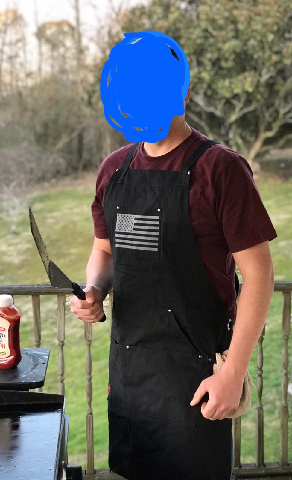 JayCee Apron for BBQ, Grill, Chef, Hobby and Workshop, 5 Pockets, Cross-Back, 2 Tool/Towel Loops, 10 oz Cotton, Great Gift customer photo 1