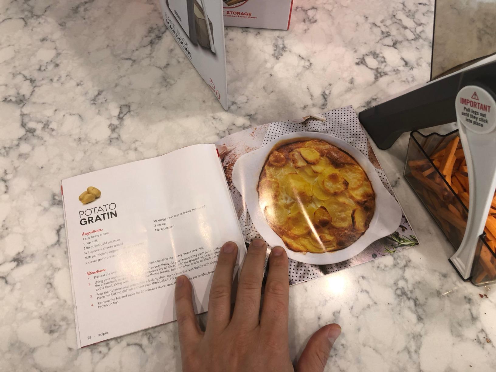 Dash Safe Slice® Mandoline - Compact, Foldable Food Slicer - Slice, Dice, Julienne & More - Perfect for Quick Food Prep - Recipe Guide Included - Cool Grey customer photo 2