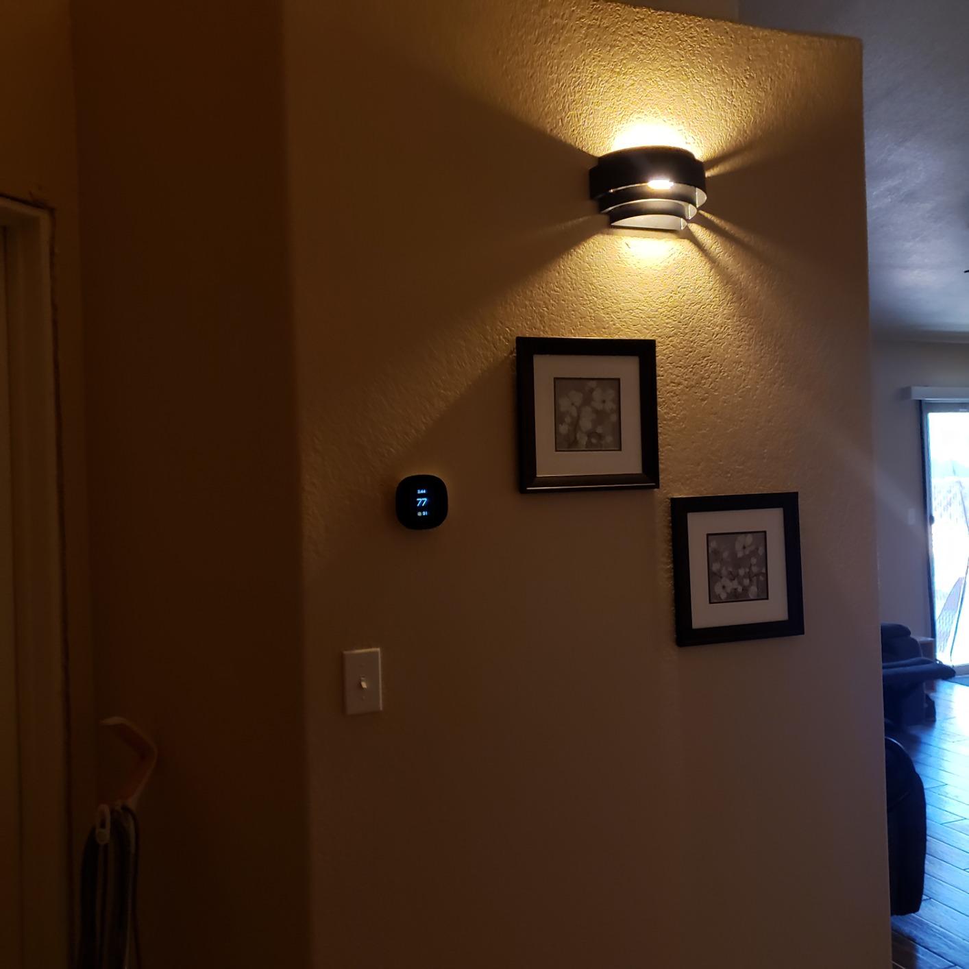 LightInTheBox Modern Wall Sconce Set of 2 Indoor Wall Light Fixture Half Moon Metal Wall Lamp White for Stair Hallway Home Theatre Bedroom (2PCS) customer photo 1