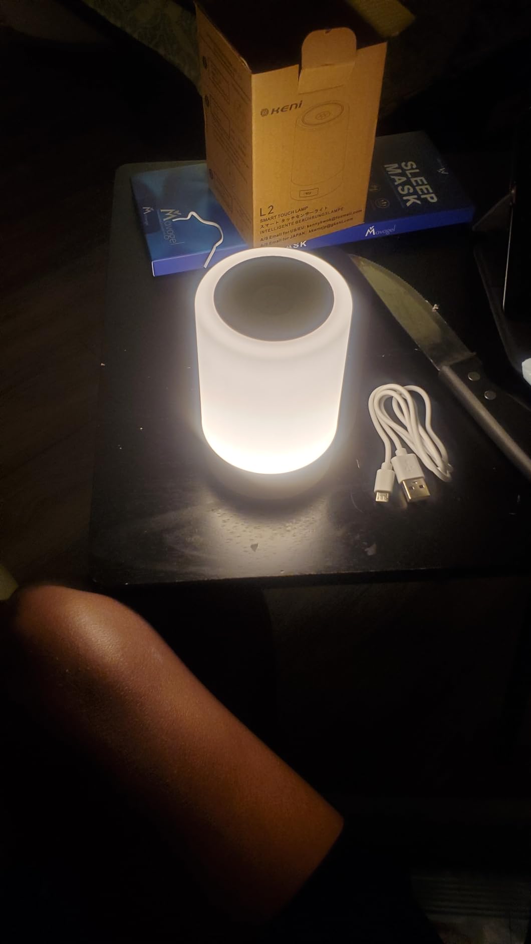 G Keni Nursery Night Light for Baby, Portable LED Touch Night Lamp for Kids and Adult, Breastfeeding, Sleep Aid, USB Rechargeable Nursing Lamp, Bedside Dimmable Warm Night Light, Soft Eye Caring customer photo 2