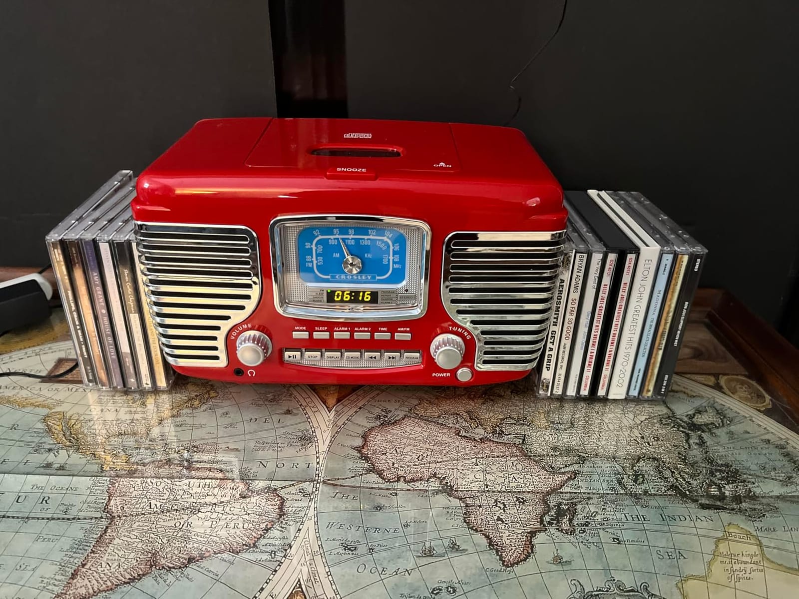 Crosley CR612B-RE Corsair Radio CD Player, Red customer photo 1