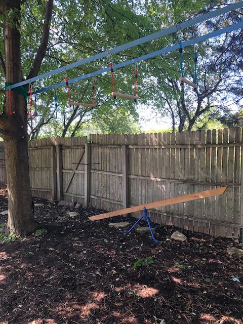 Double Ninja Slackline Obstacle Course, 80 Ft, Monkey Bars, Kids customer photo 1