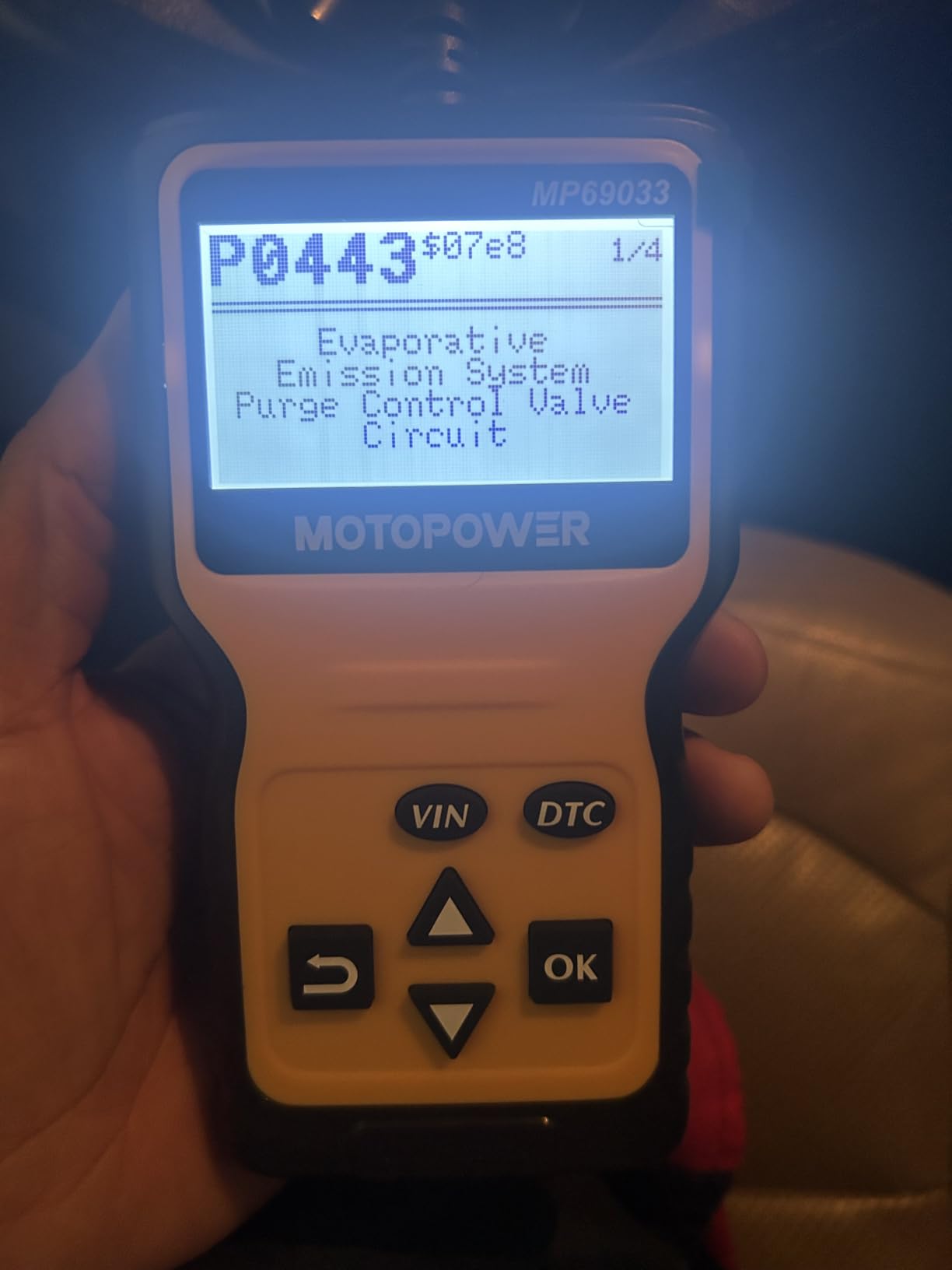 MOTOPOWER MP69033 Car OBD2 Scanner Code Reader Engine Fault Scanner CAN Diagnostic Scan Tool for All OBD II Protocol Cars Since 1996, Yellow customer photo 1