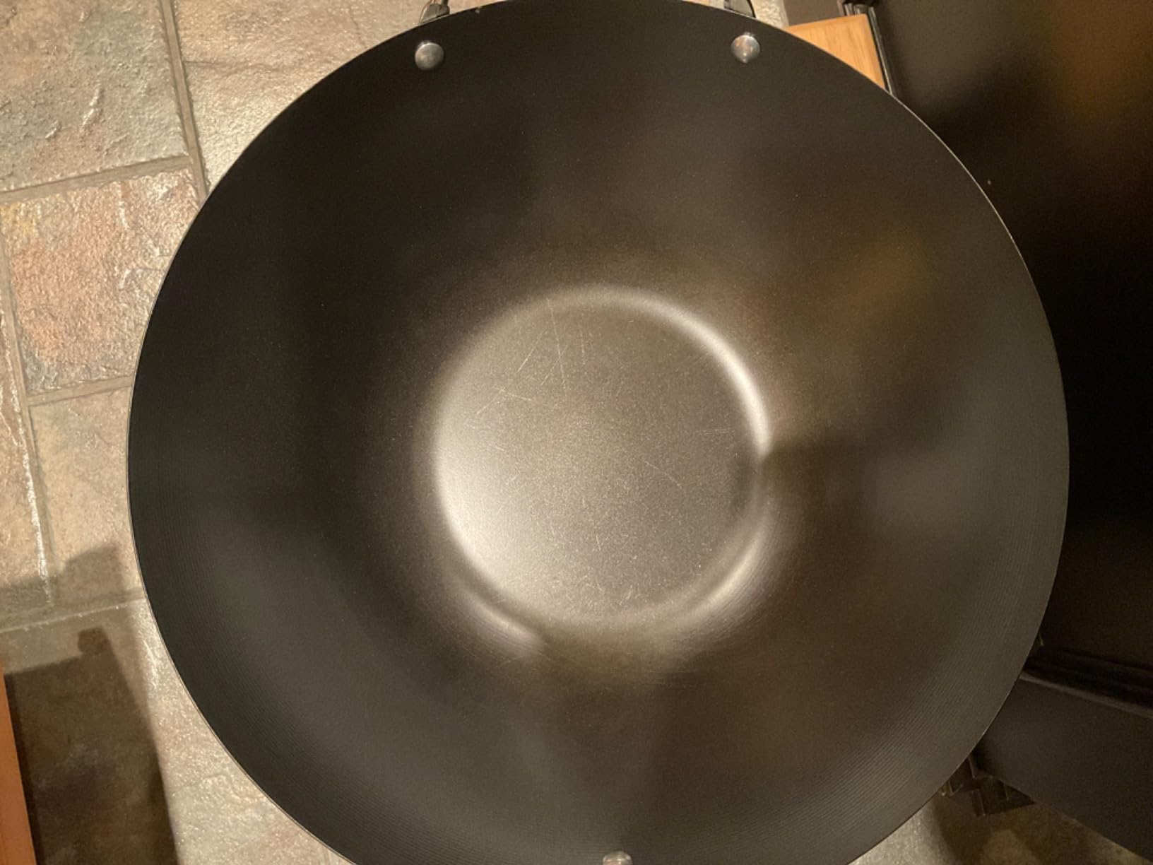 Kenmore Hammond 14-Inch Flat Bottom Carbon Steel Wok, Black, Durable Non-Stick Stir Fry Pan for Gas and Electric Stovetops customer photo 1