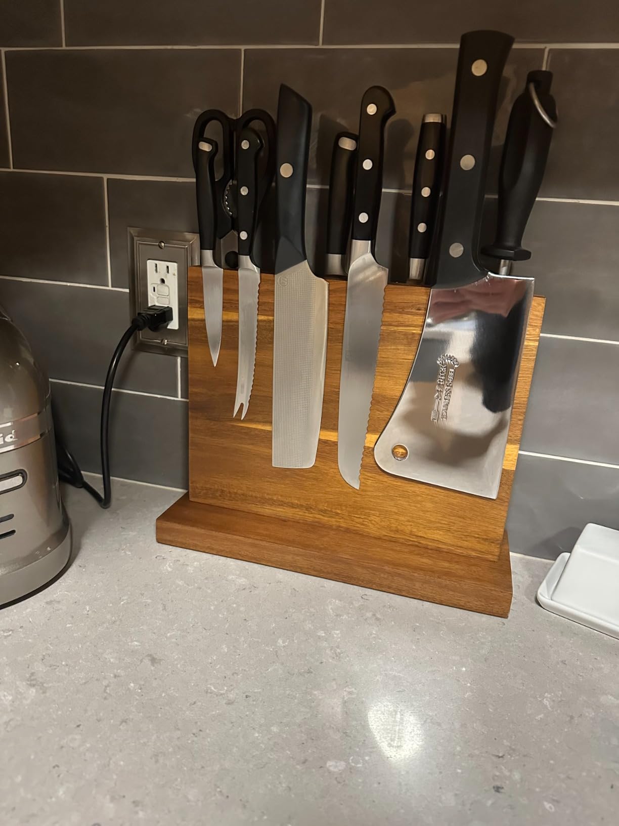 Home Kitchen Magnetic Knife Block Holder Rack Magnetic Stands with Strong Enhanced Magnets Multifunctional Storage Knife Holder customer photo 1