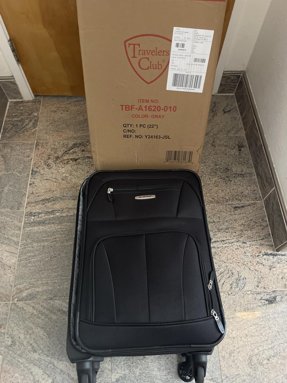 Travelers Club Cosmo Luggage, Navy Blue - 20 Inch, 20-Inch customer photo 1