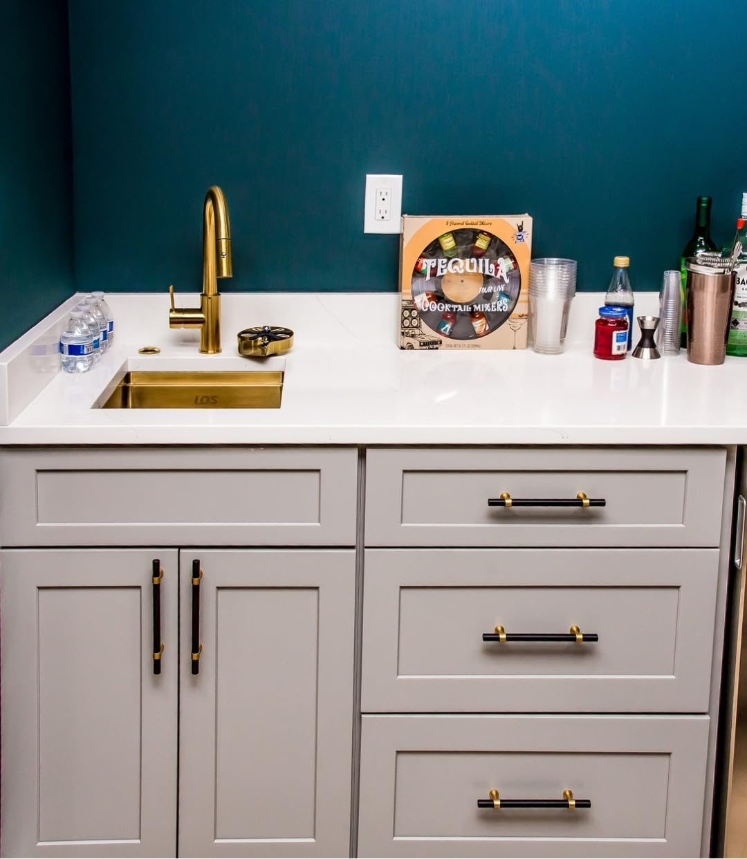 AguaStella AS59BG Brushed Gold Brightly Bar Faucet or Prep Kitchen Sink Faucet with Pull Down Sprayer and Single Handle customer photo 2