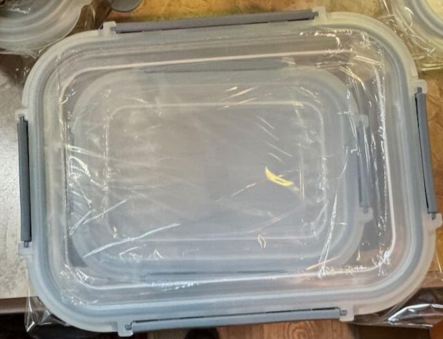 AILTEC Glass Food Storage Containers with Lids 9 Pack, 3 Shape Airtight Set customer photo 1